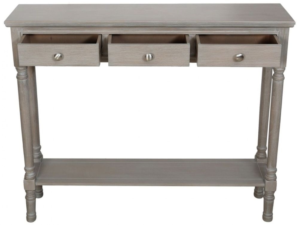 Delta Console Table - Taupe - 3 Drawer