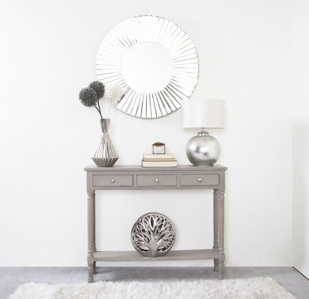 Delta Console Table - Taupe - 3 Drawer