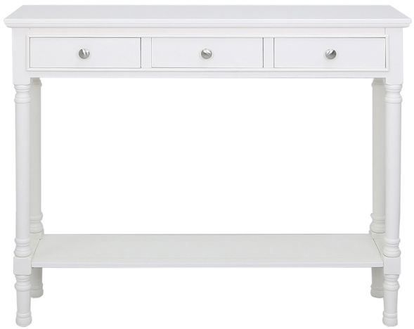 Delta Console Table - 3 Drawer - White