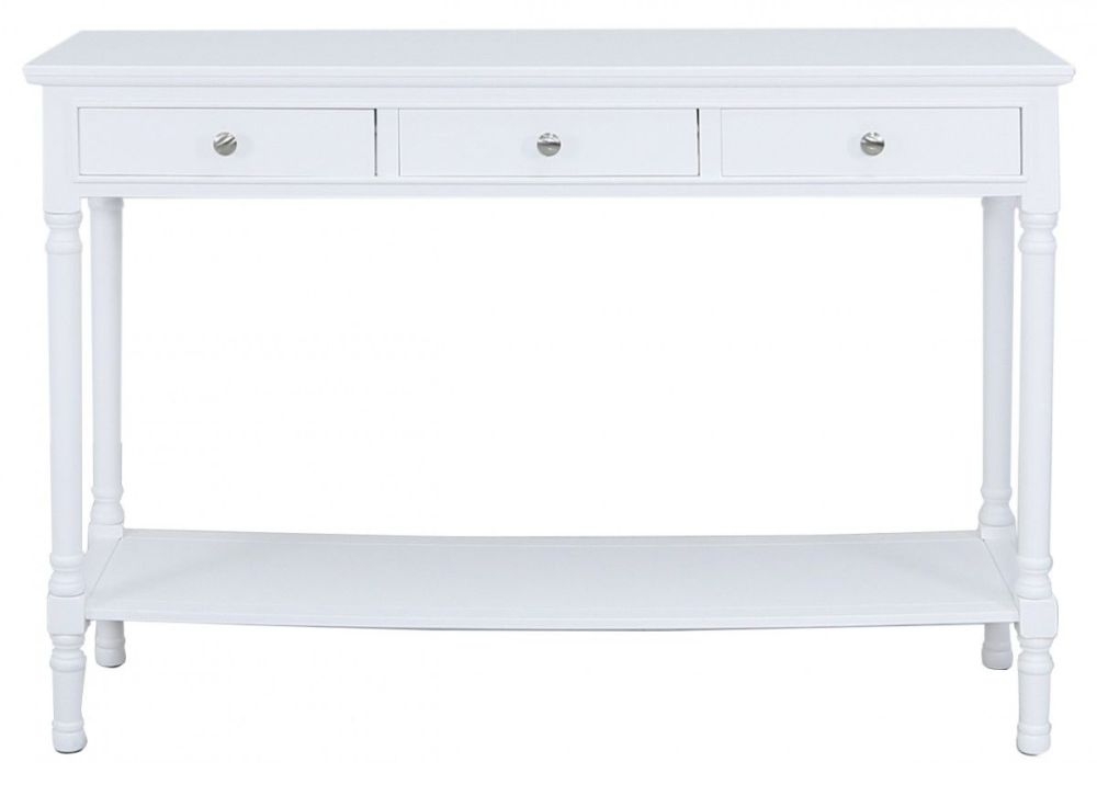 Delta Console Table - 3 Drawer - White