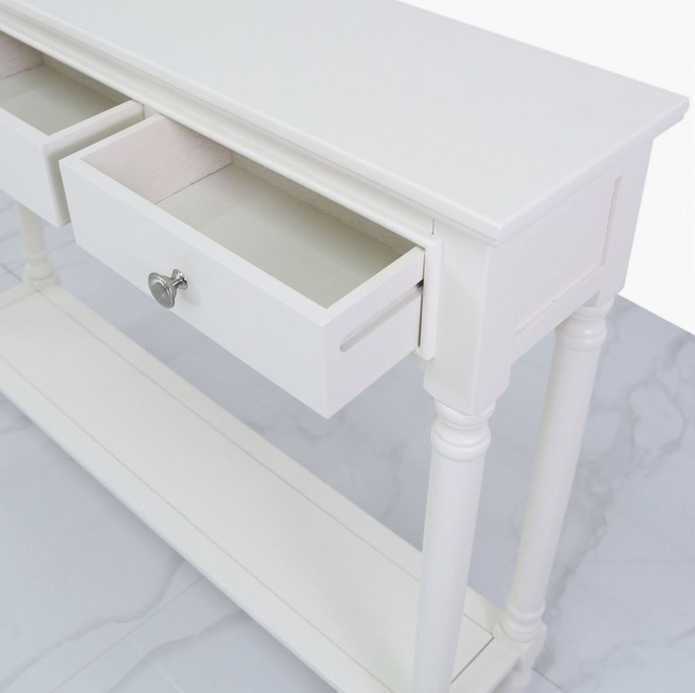 Delta Console Table - White