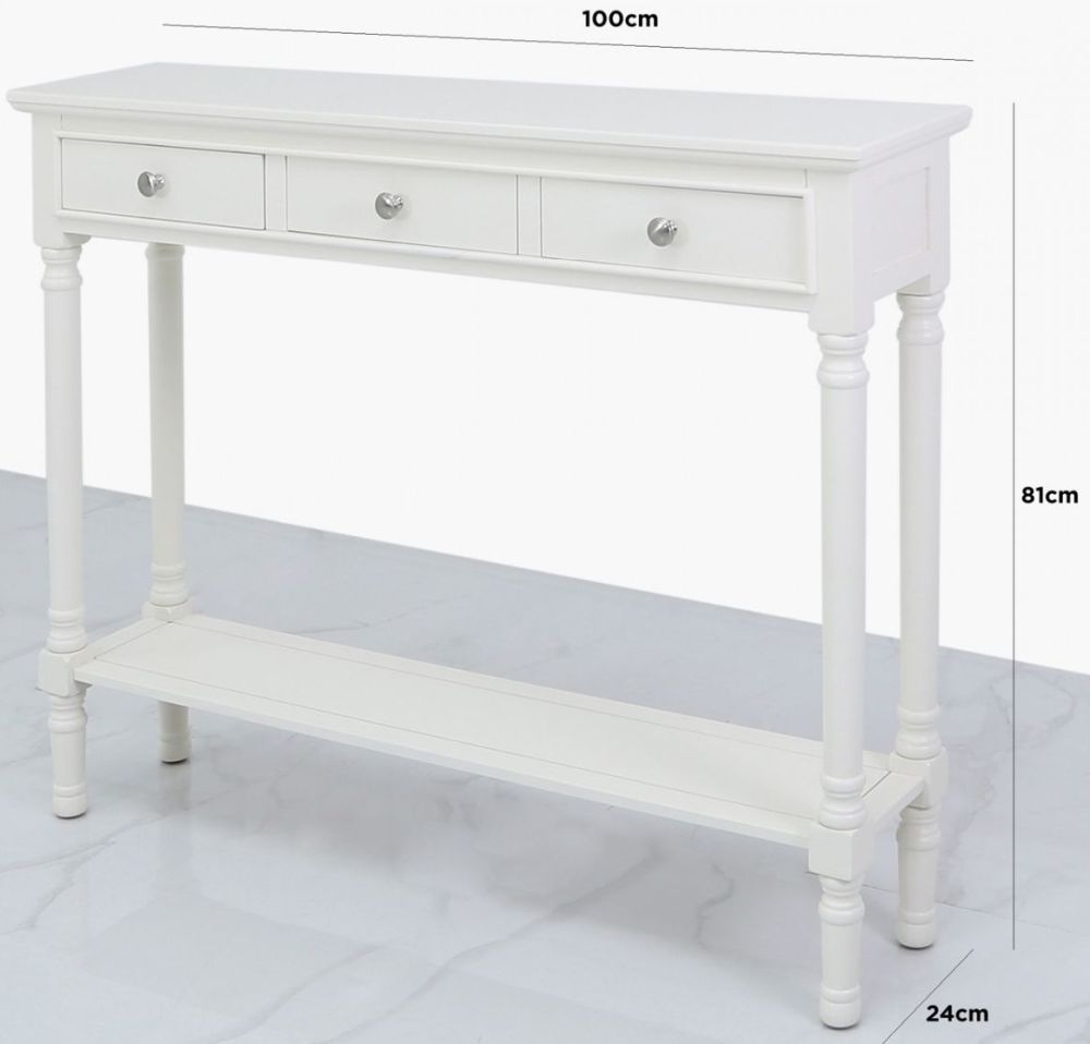 Delta Console Table - White