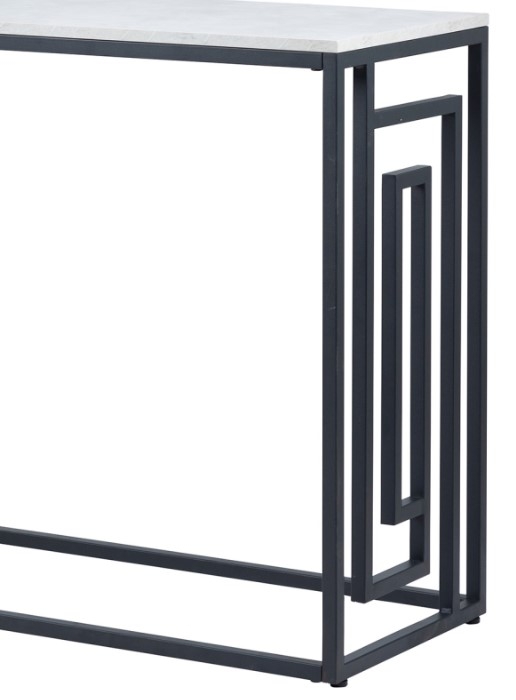 Devon Console Table - Grey Wood and Black