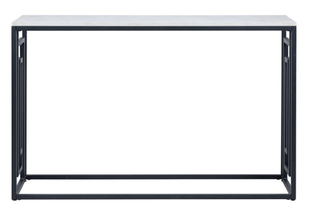 Devon Console Table - Grey Wood and Black