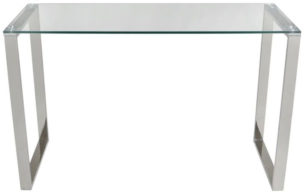 Harry Console Table - Glass and Chrome