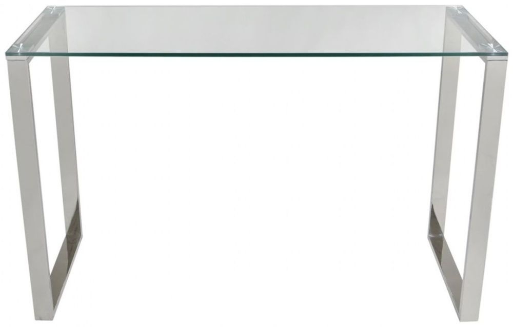 Harry Console Table - Glass and Chrome