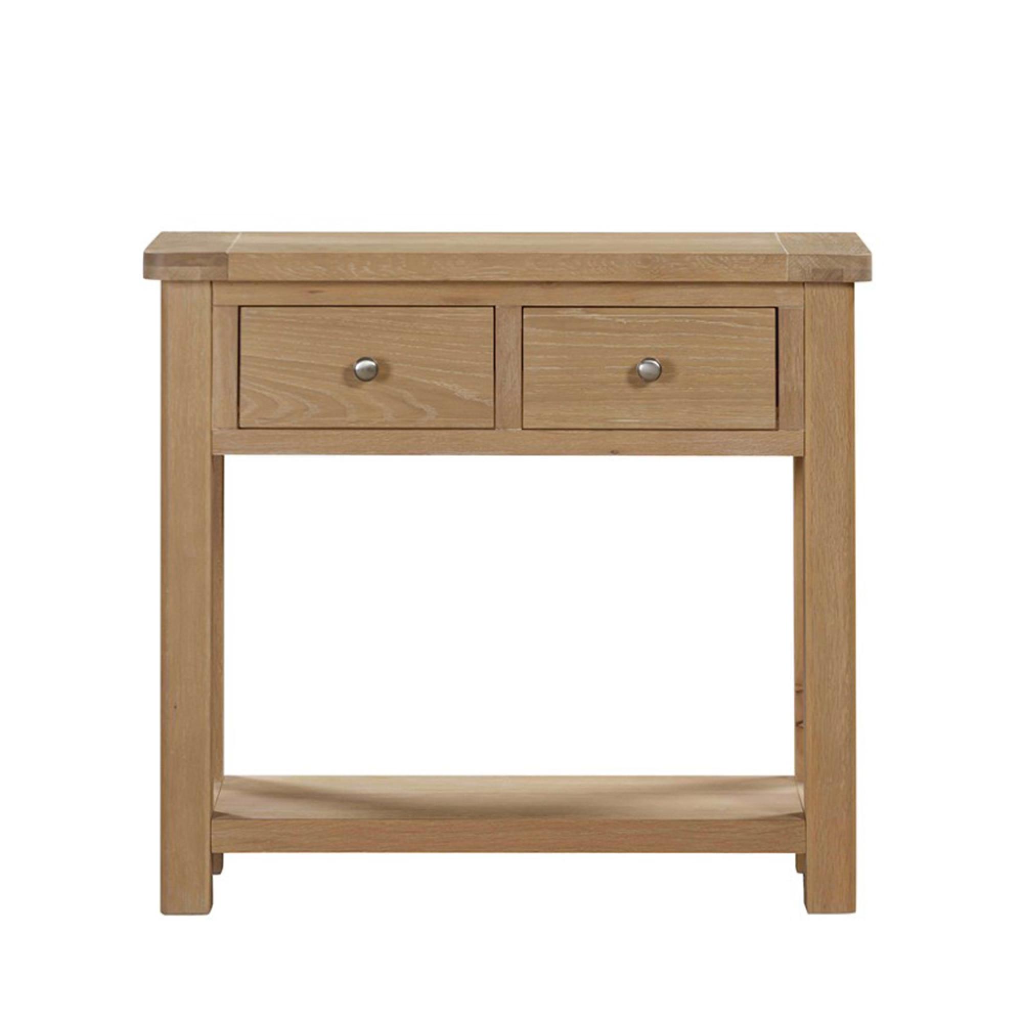 Hayley Console Table - 2 Drawer - Oak