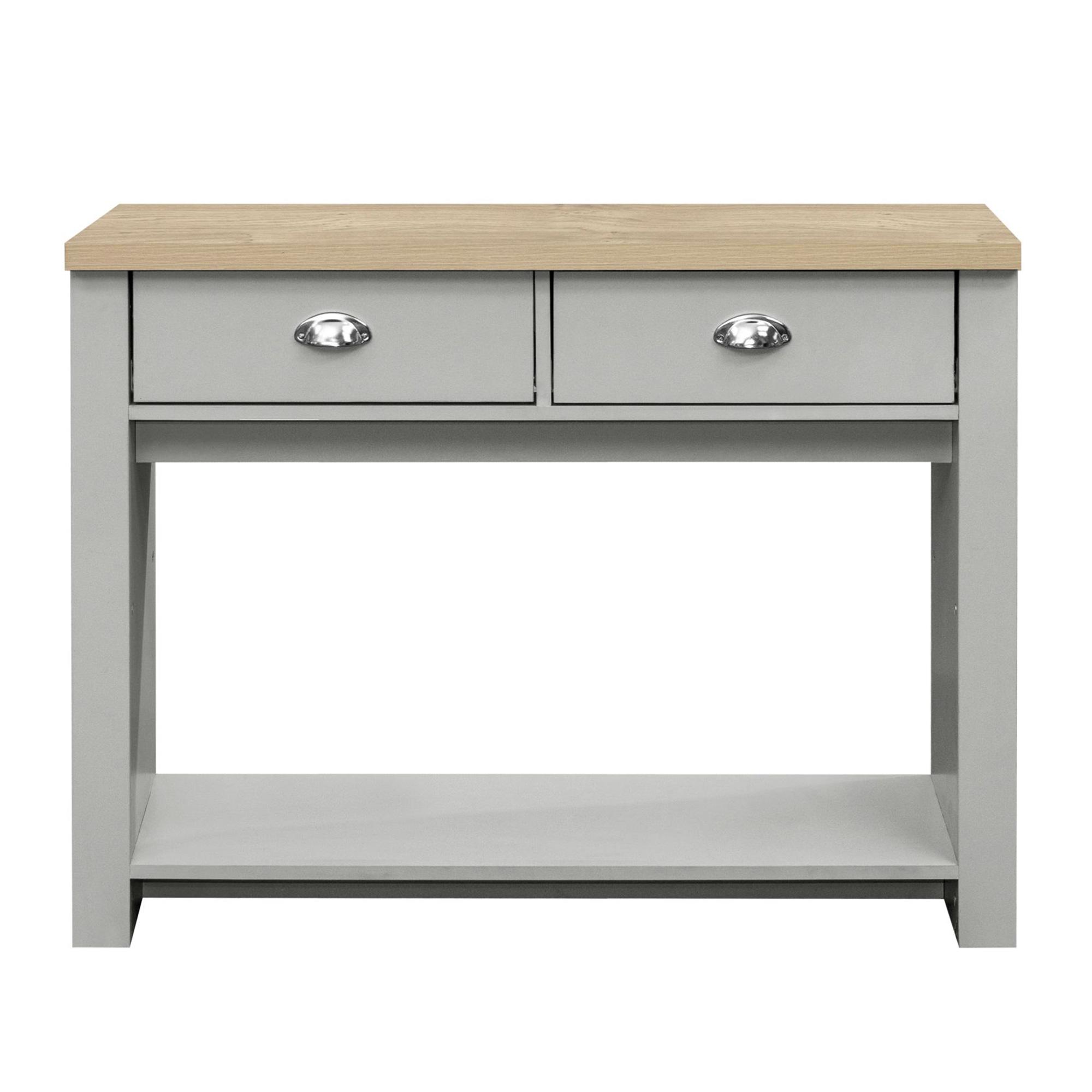 Highgate Console Table - 2 Drawer - Grey Painted