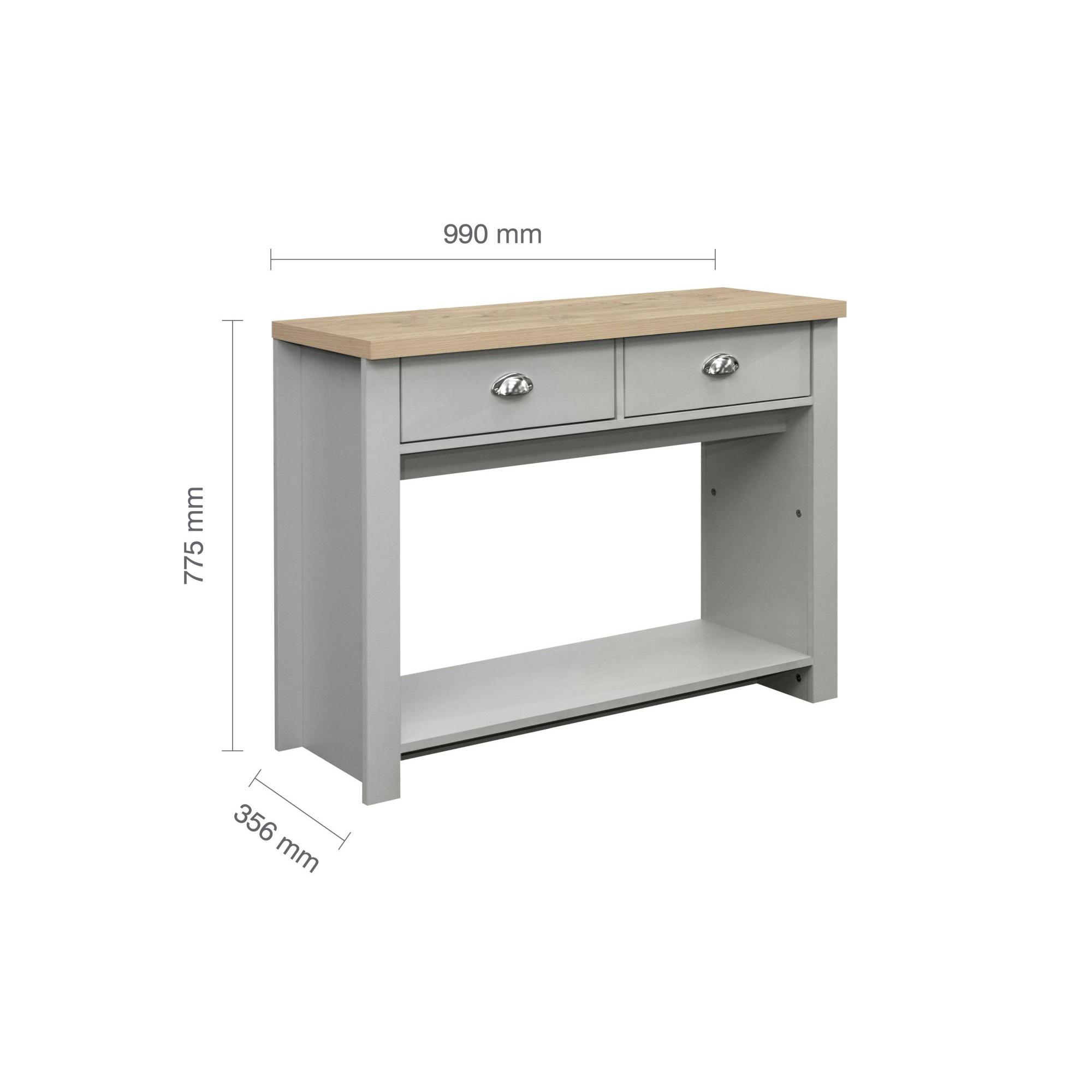 Highgate Console Table - 2 Drawer - Grey Painted