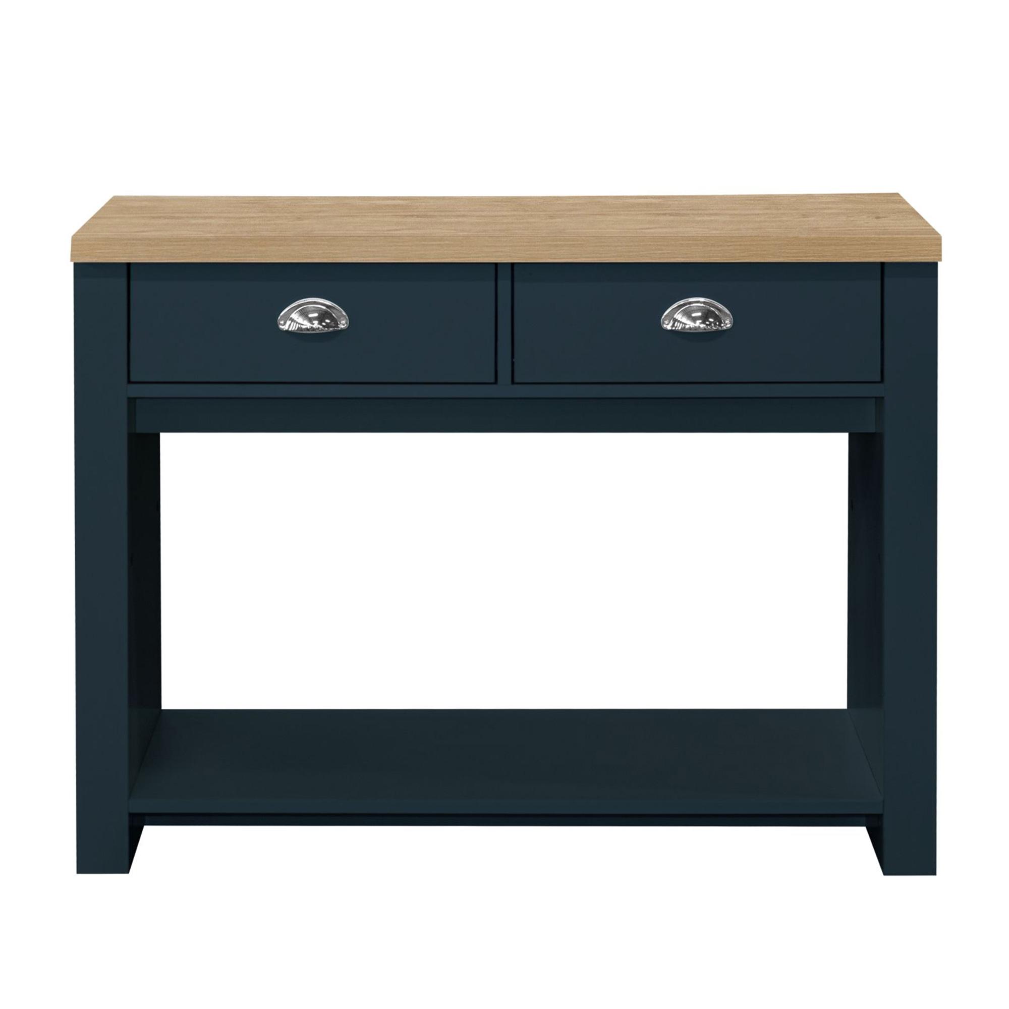 Highgate Console Table - 2 Drawer - Navy Blue Painted