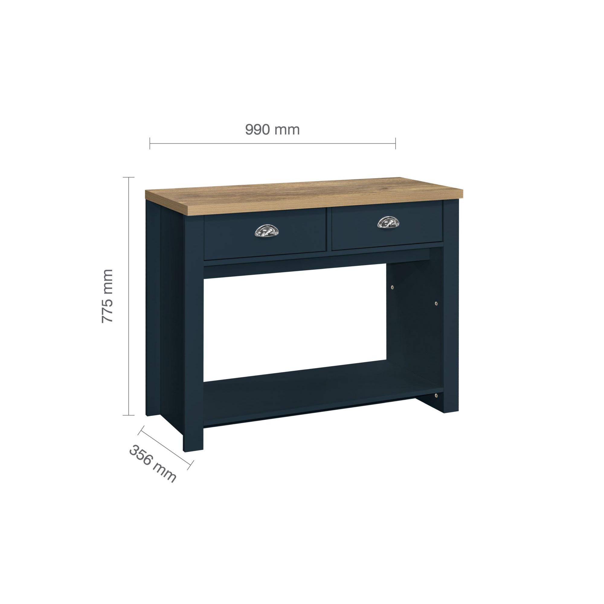 Highgate Console Table - 2 Drawer - Navy Blue Painted