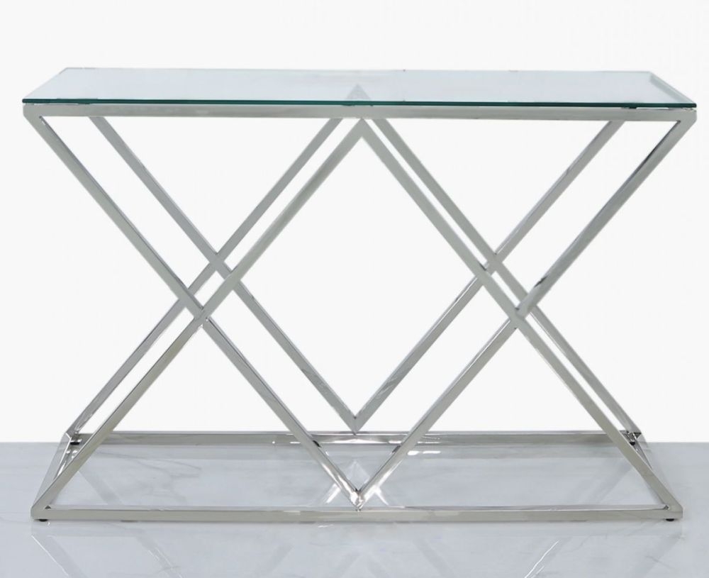 Imperia Console Table - Glass and Chrome
