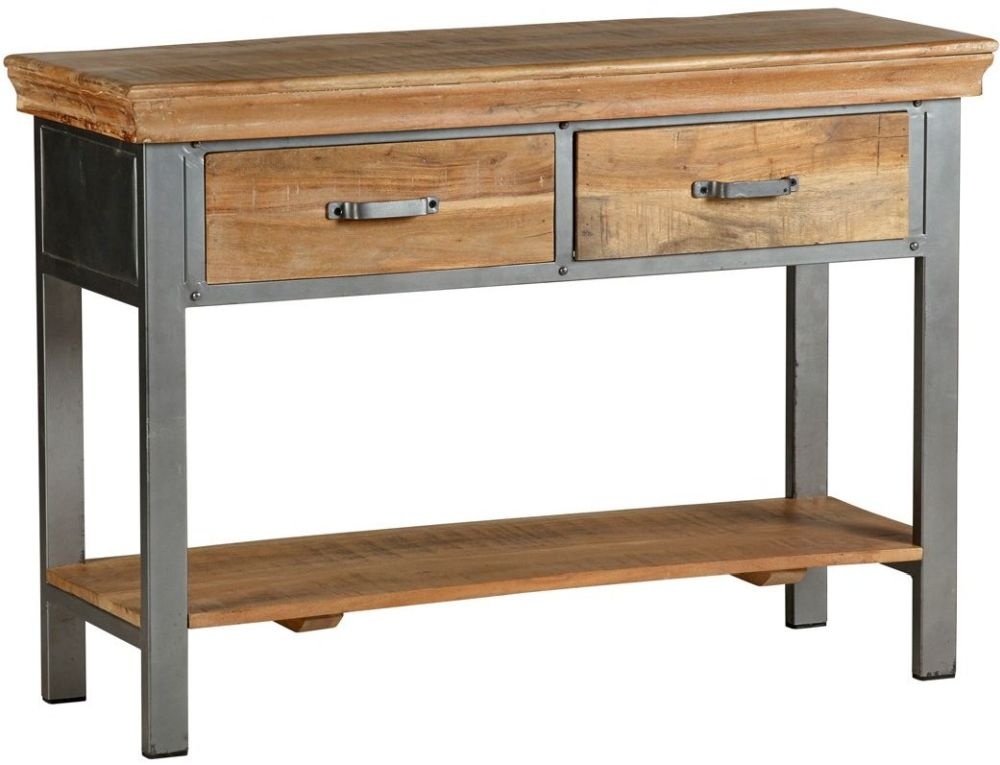 Jammu Industrial 2 Drawer Console Table