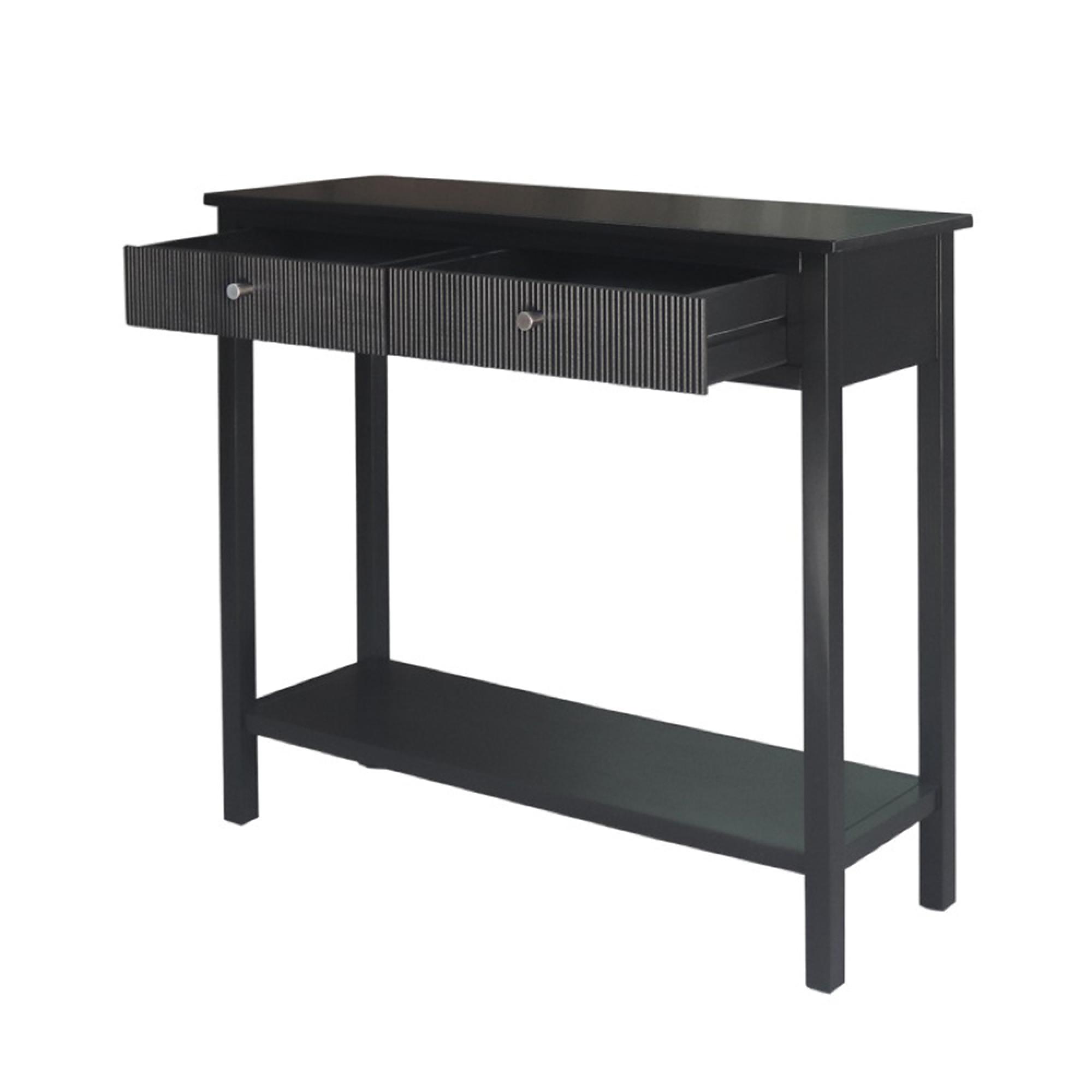 Lindon Console Table - 2 Drawer - Black