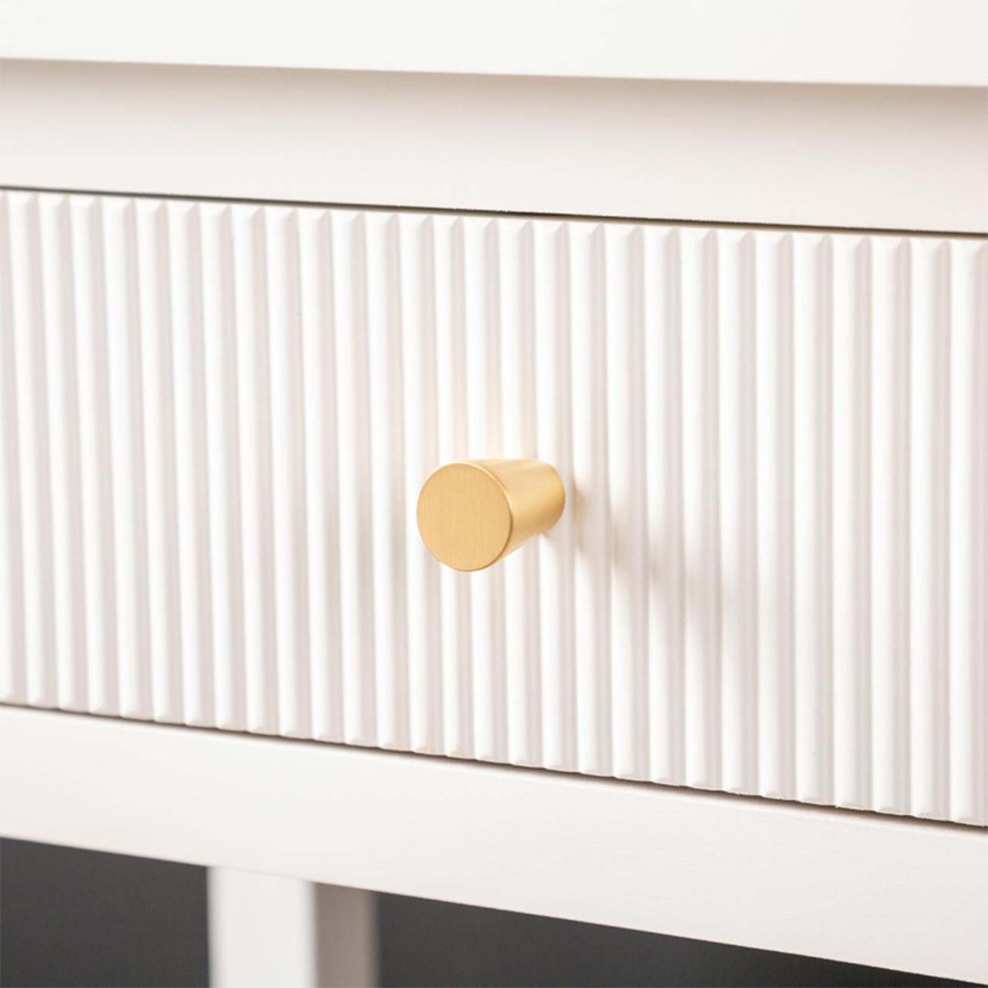 Lindon Console Table - 2 Drawer - Frosty White