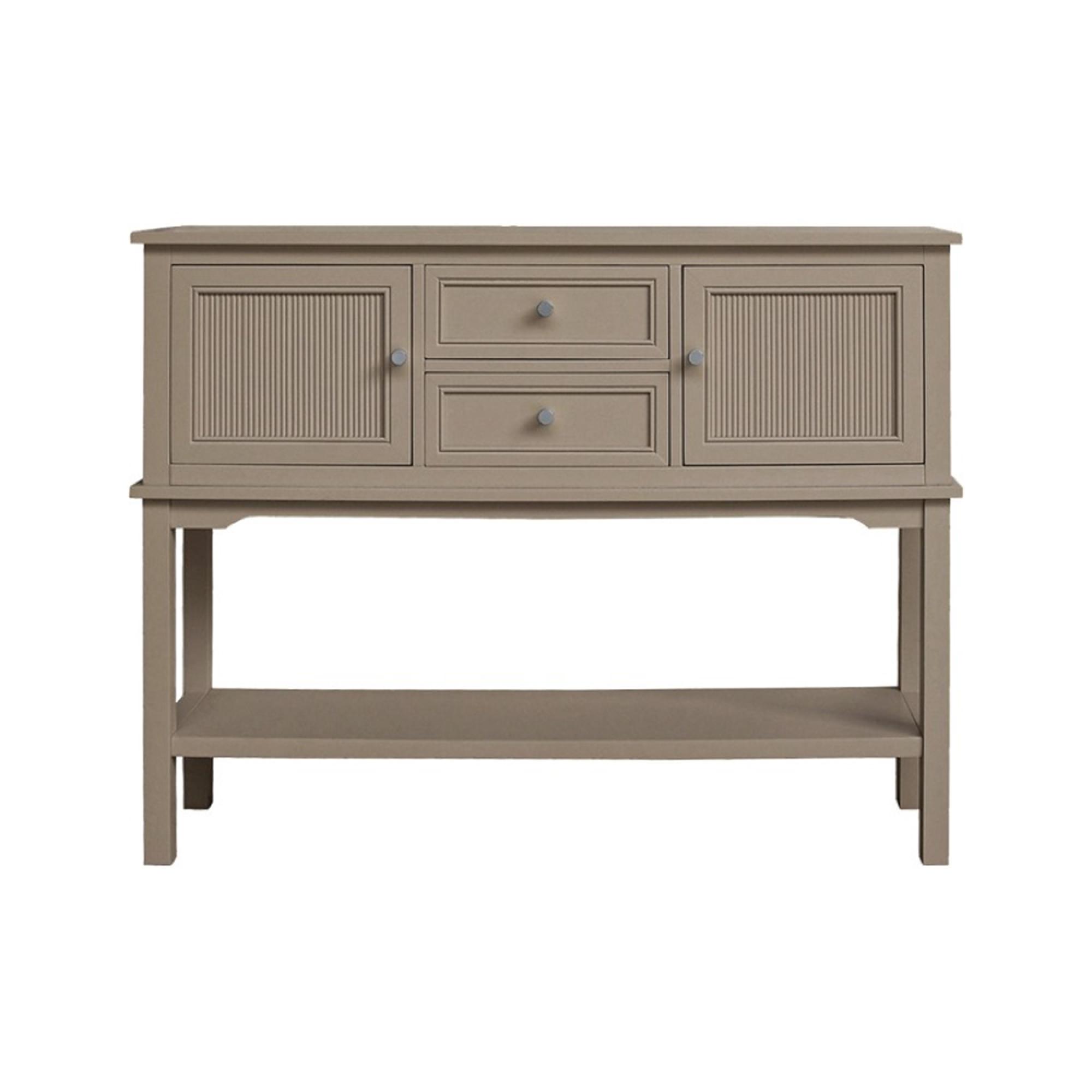 Lindon Hall Table - 2 Door - 2 Drawer - Taupe