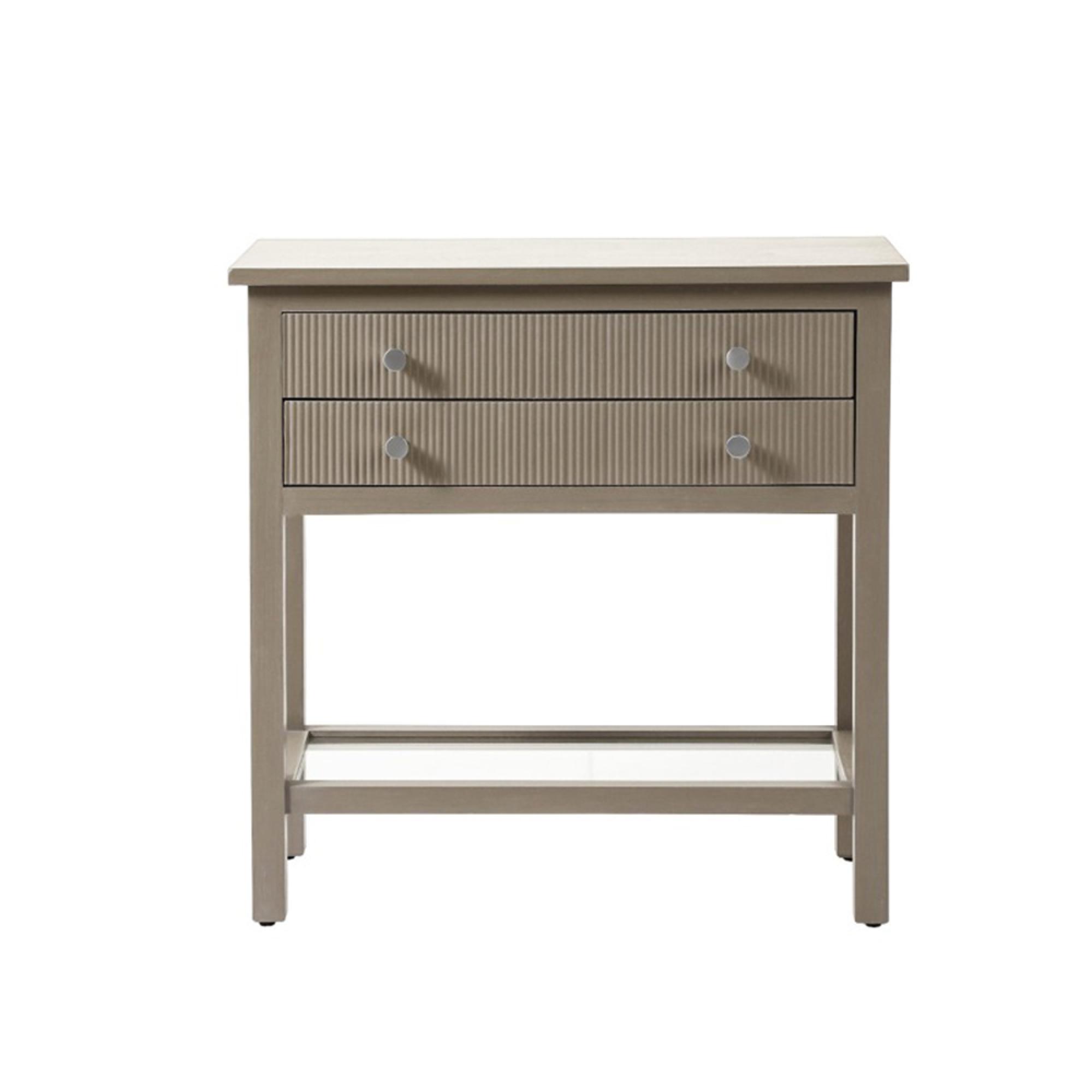Lindon Console Table - 2 Drawer - Small - Taupe