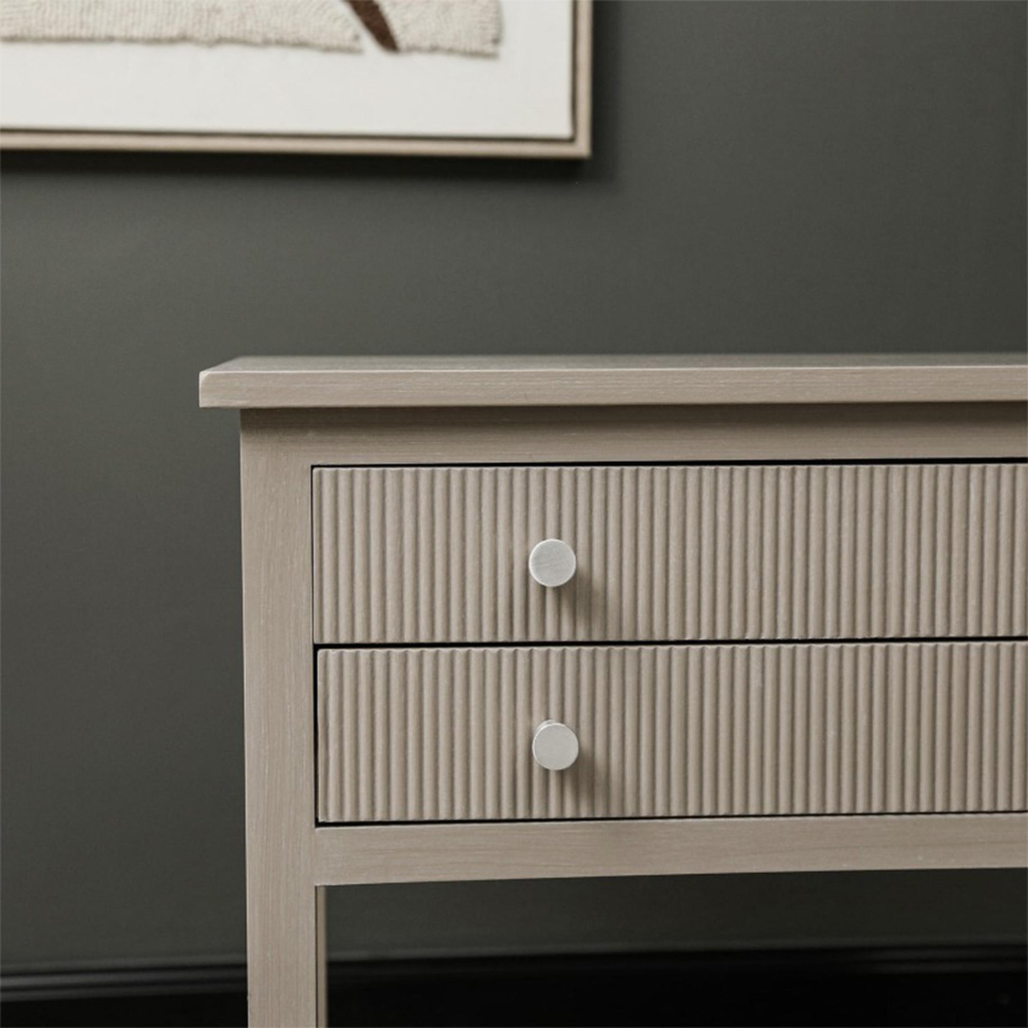 Lindon Console Table - 2 Drawer - Small - Taupe