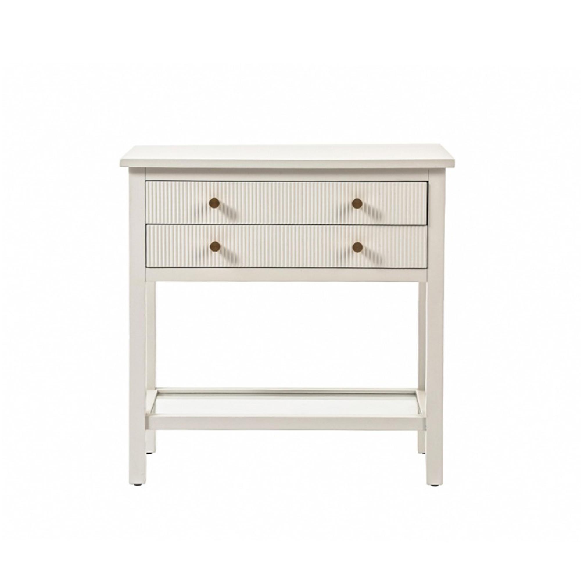 Lindon Console Table - 2 Drawer - Small - White