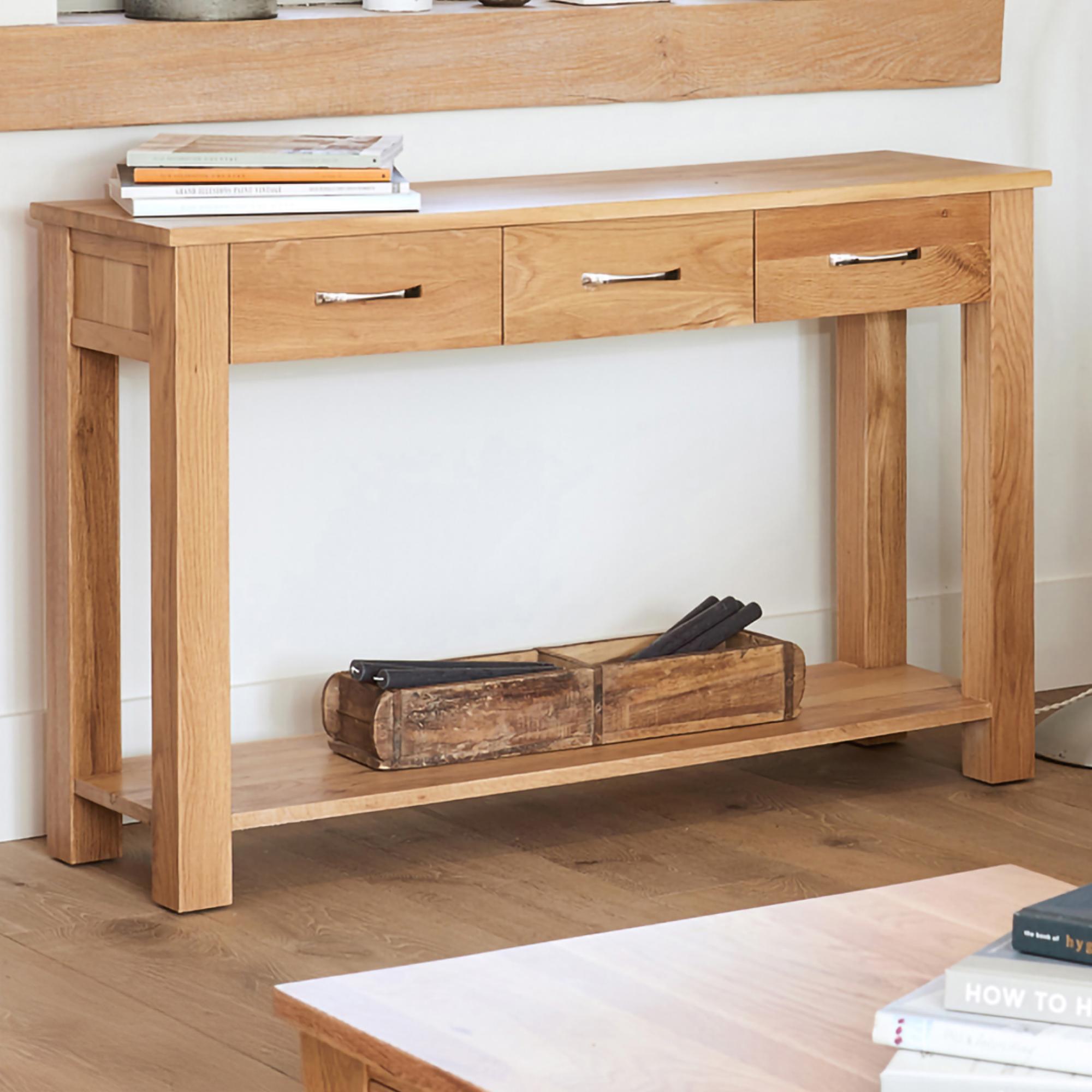 Mobel Oak Console Table