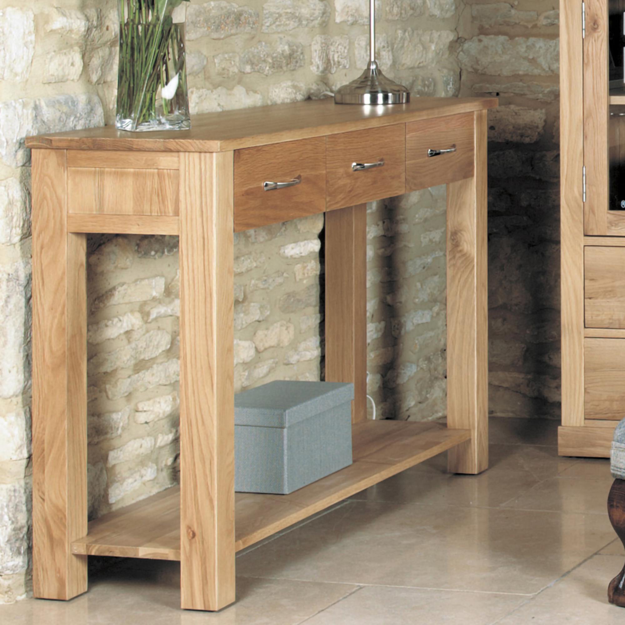 Mobel Oak Console Table