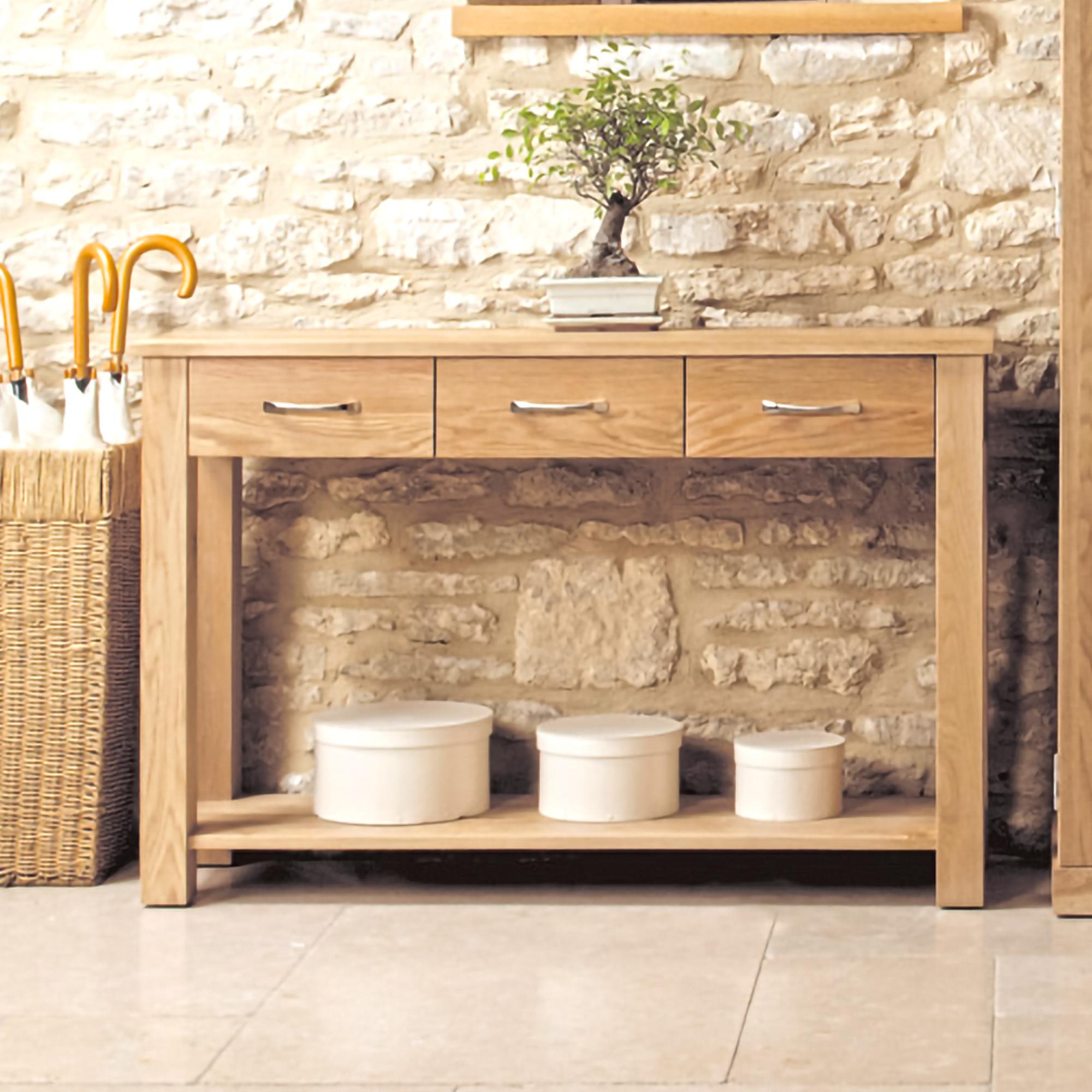 Mobel Oak Console Table