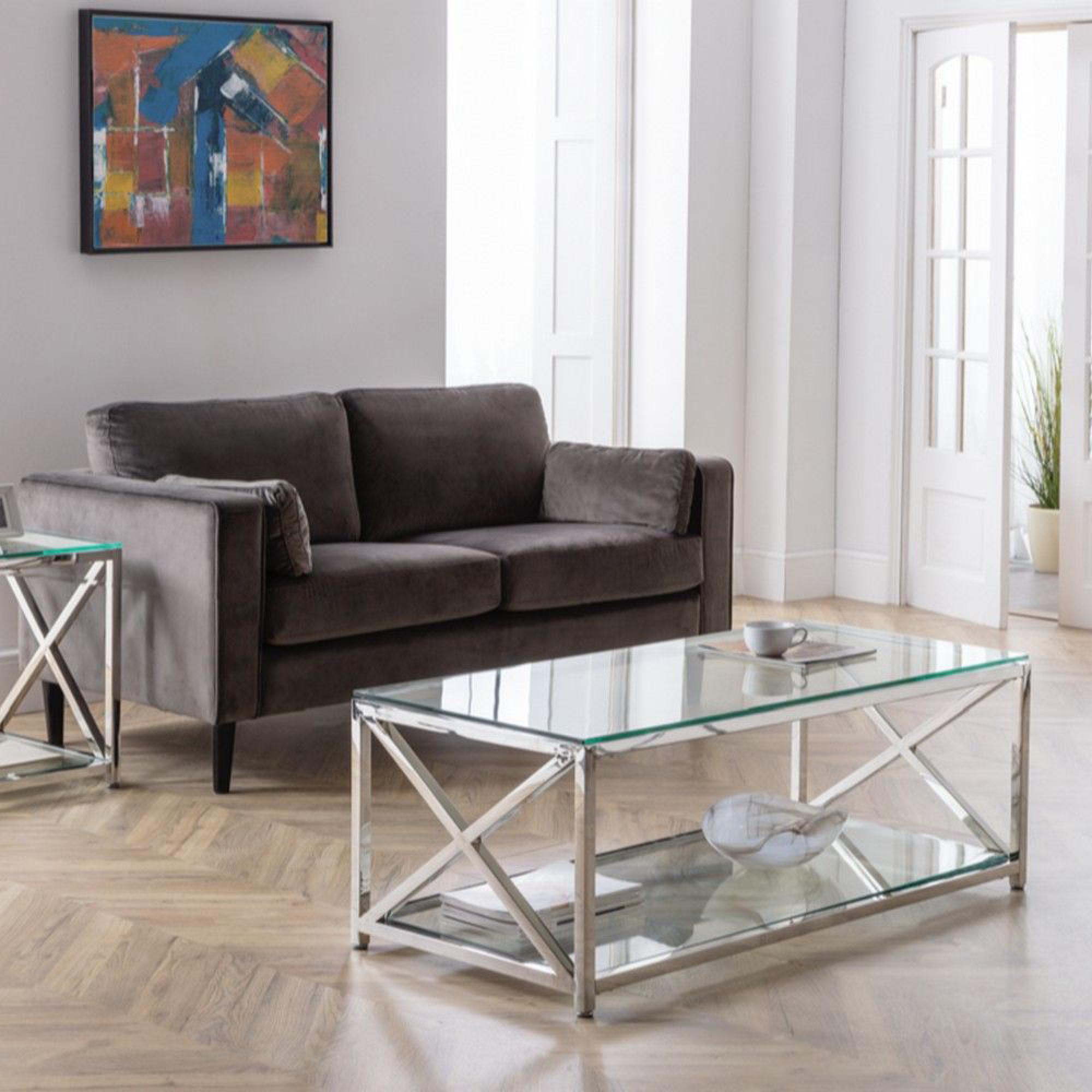 Miami Console Table - 120cm - Glass and Chrome