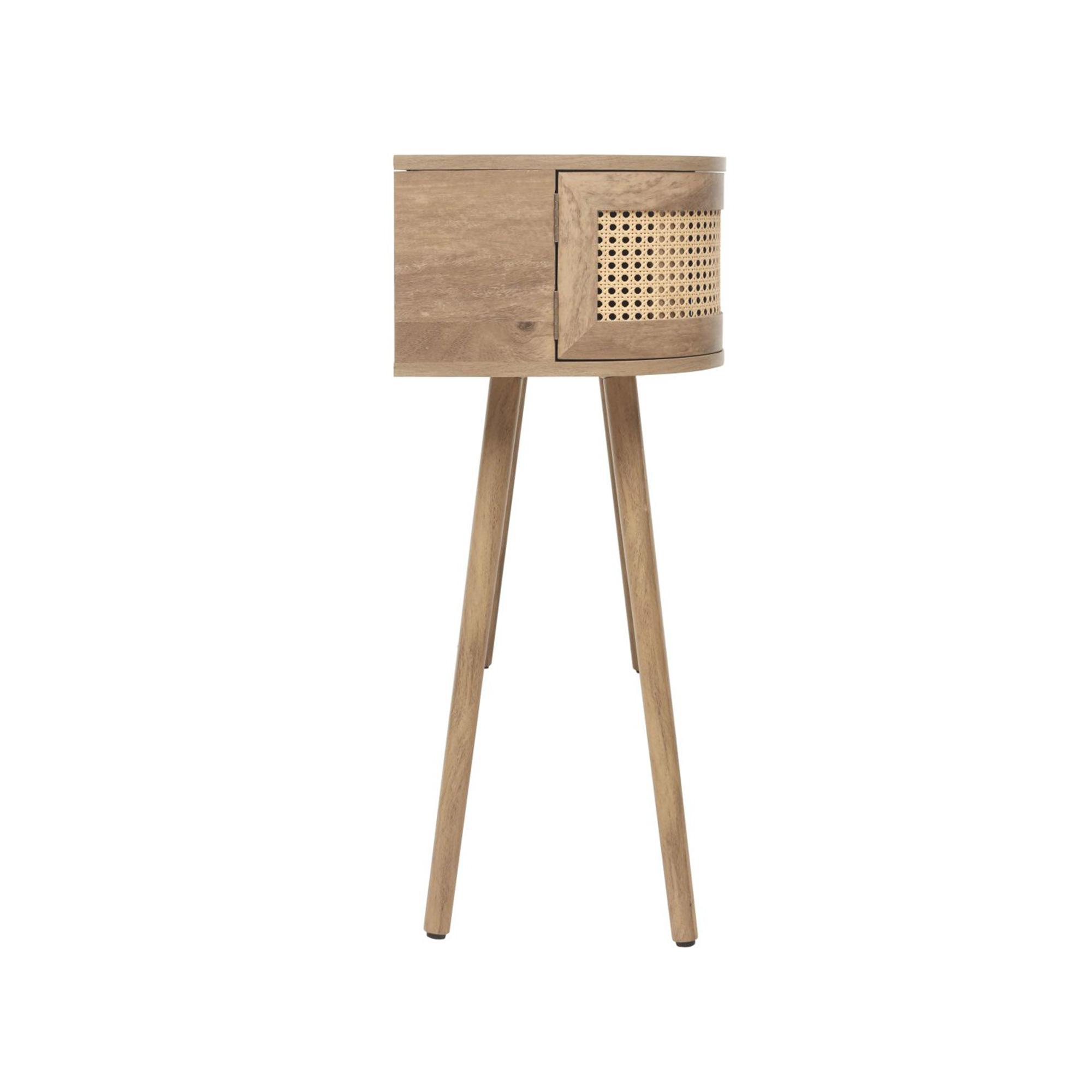 Noah Console Table - 110cm - Oak and Rattan