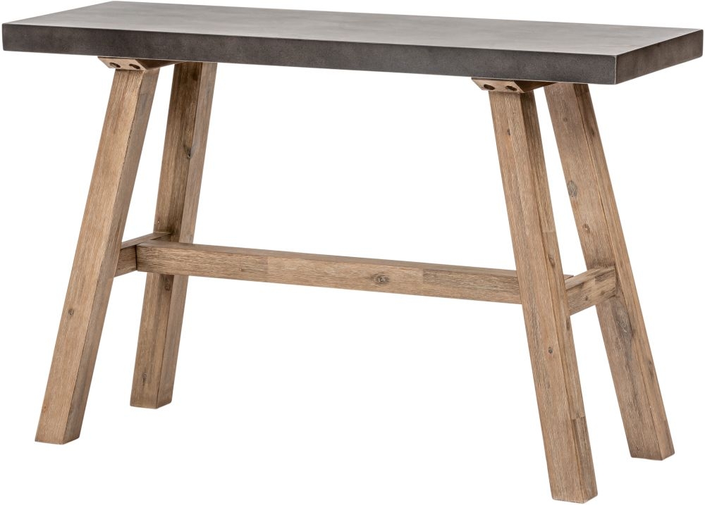 Pimlico Acacia Wood and Concrete Top Console Table
