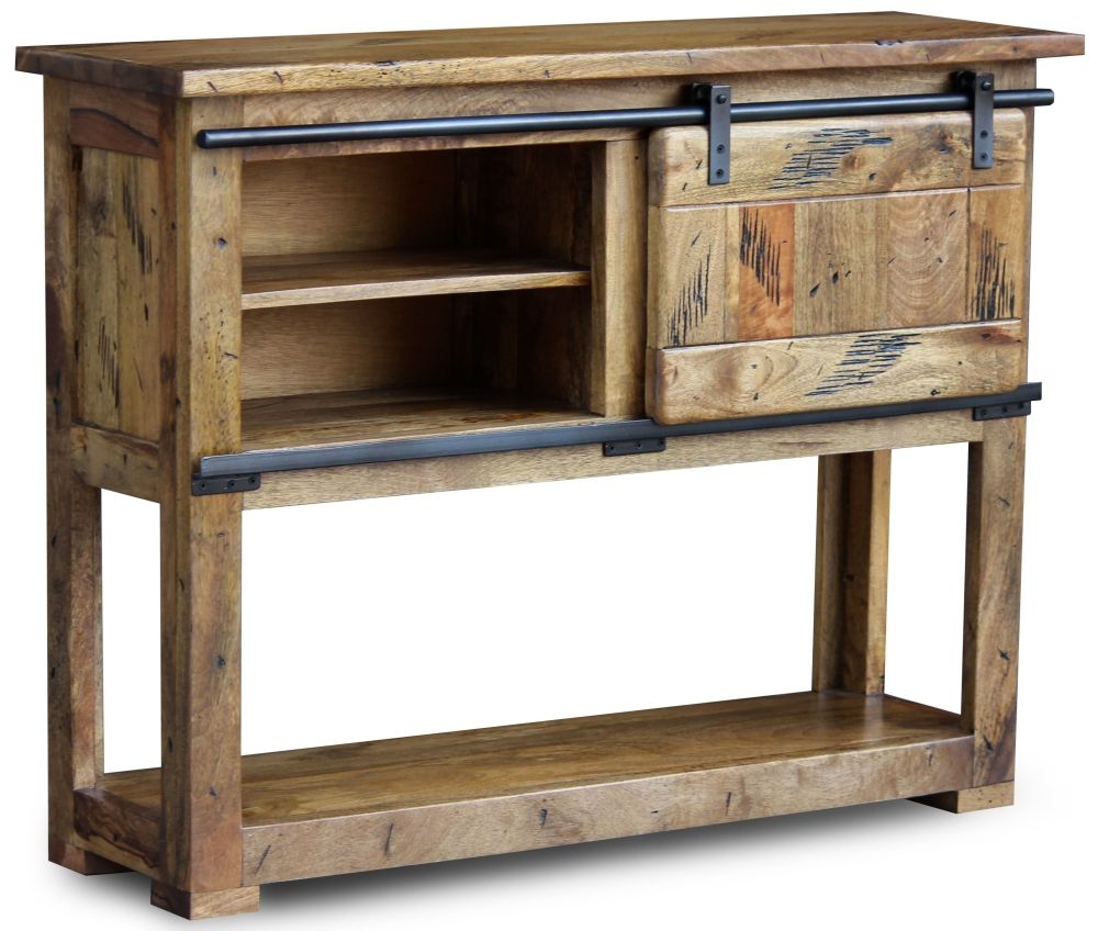 Renwal Works Industrial Style Wooden 110cm Console Table