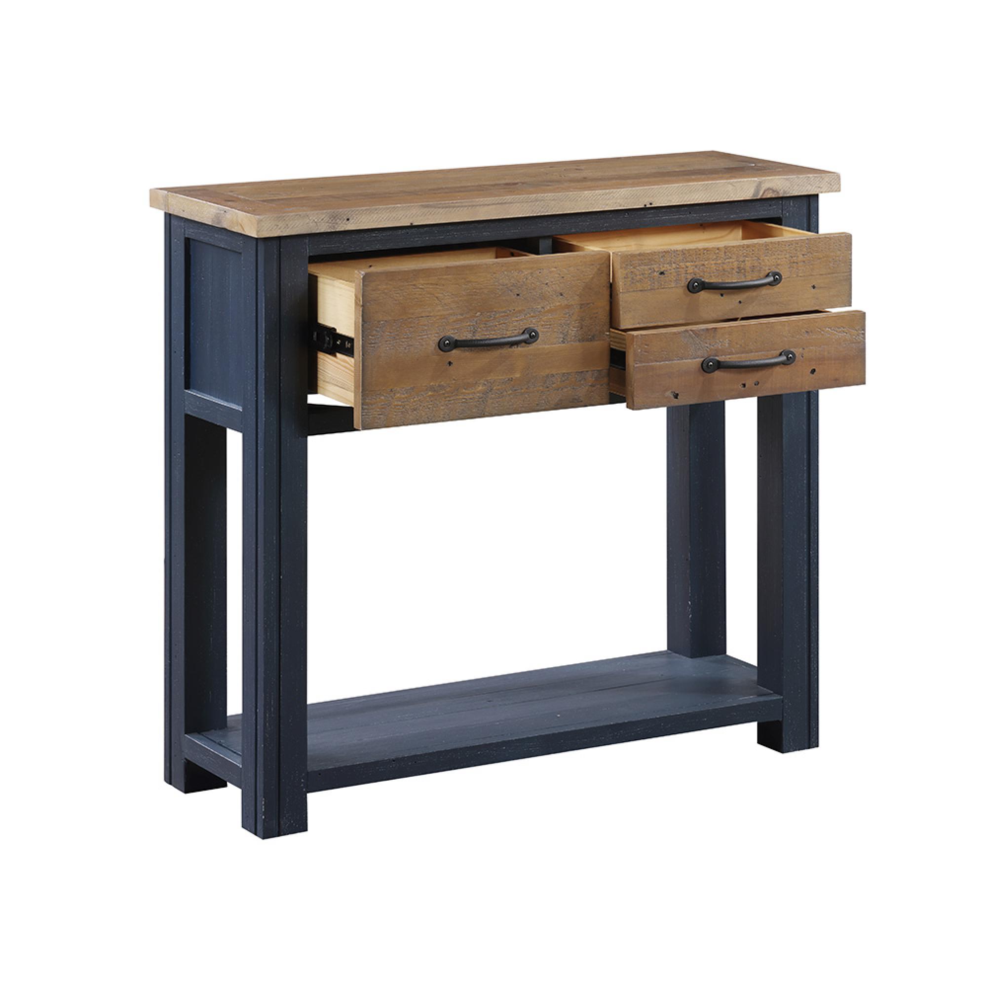 Splash Blue Console Table - 3 Drawer
