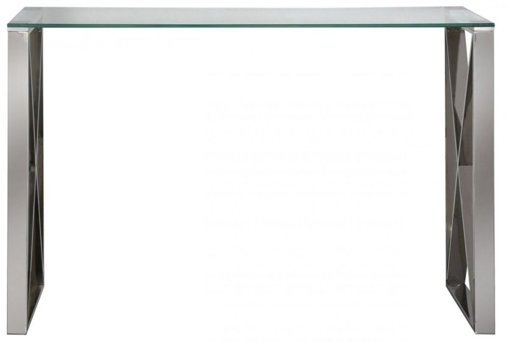 Zenith - Console Table - Glass and Chrome