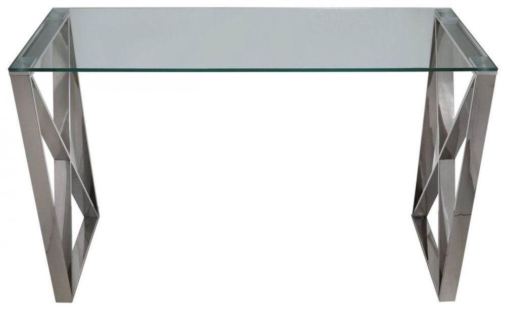 Zenith - Console Table - Glass and Chrome