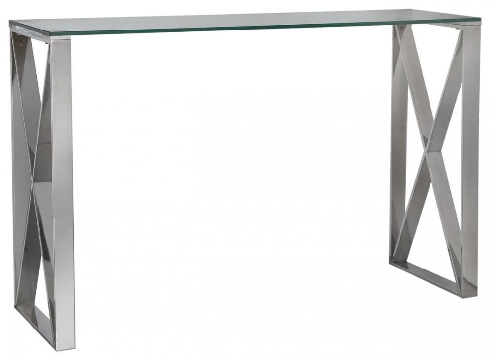 Zenith - Console Table - Glass and Chrome