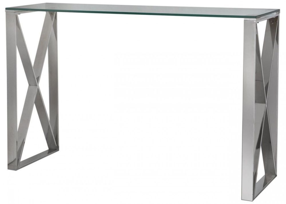 Zenith - Console Table - Glass and Chrome