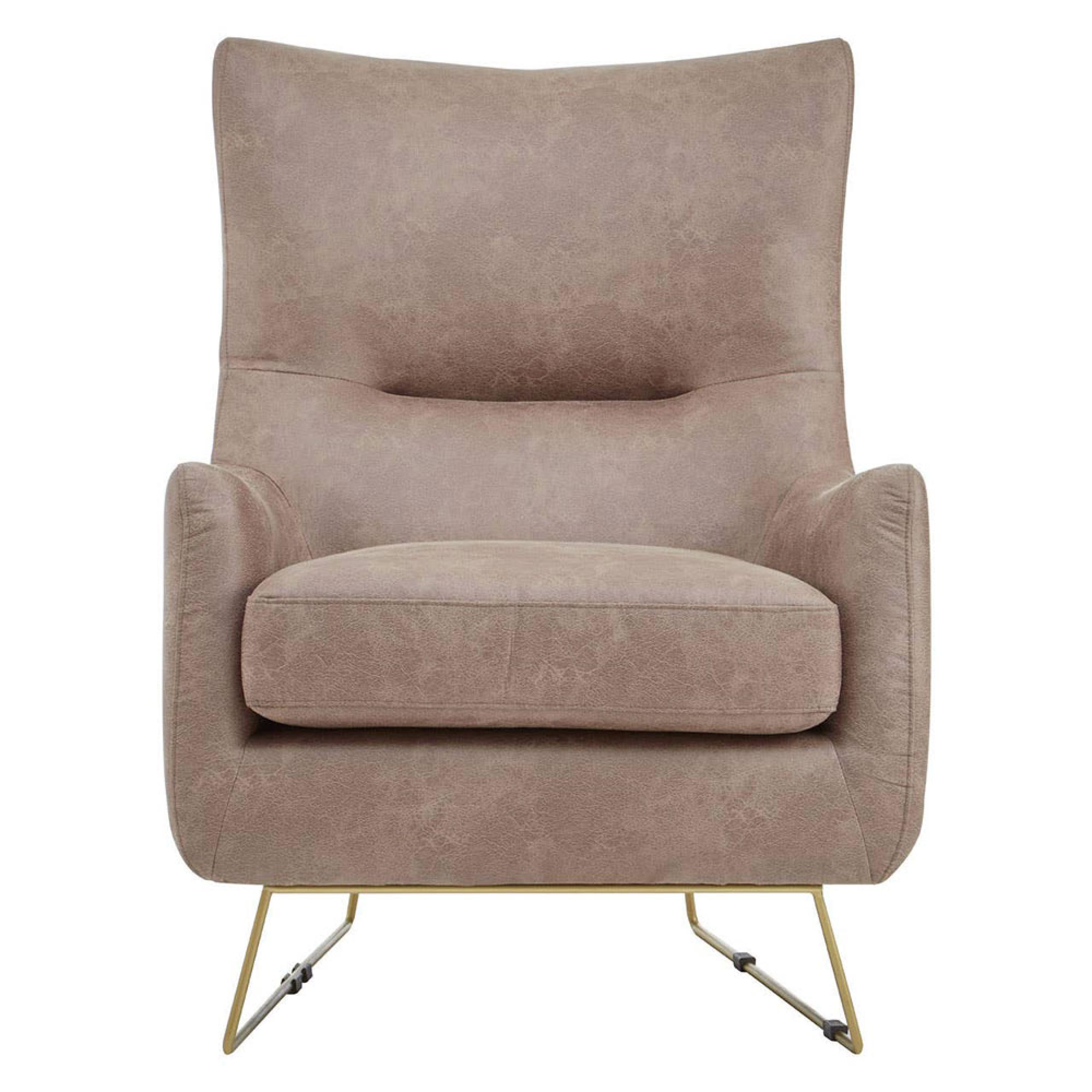 Henry Brown Faux Leather Armchair