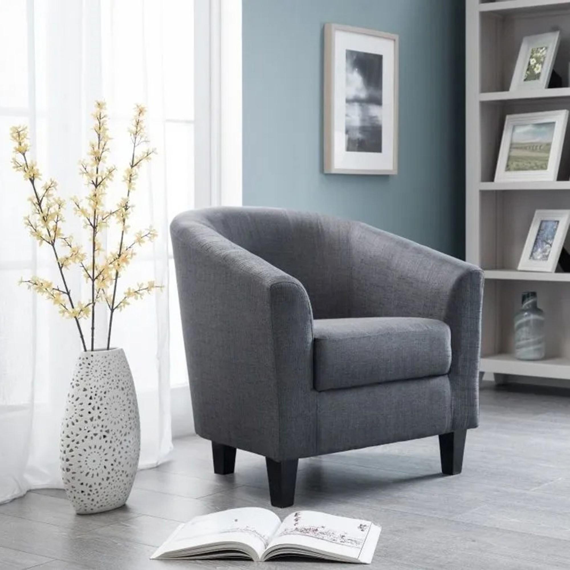 Hugo Grey Fabric Tub Chair