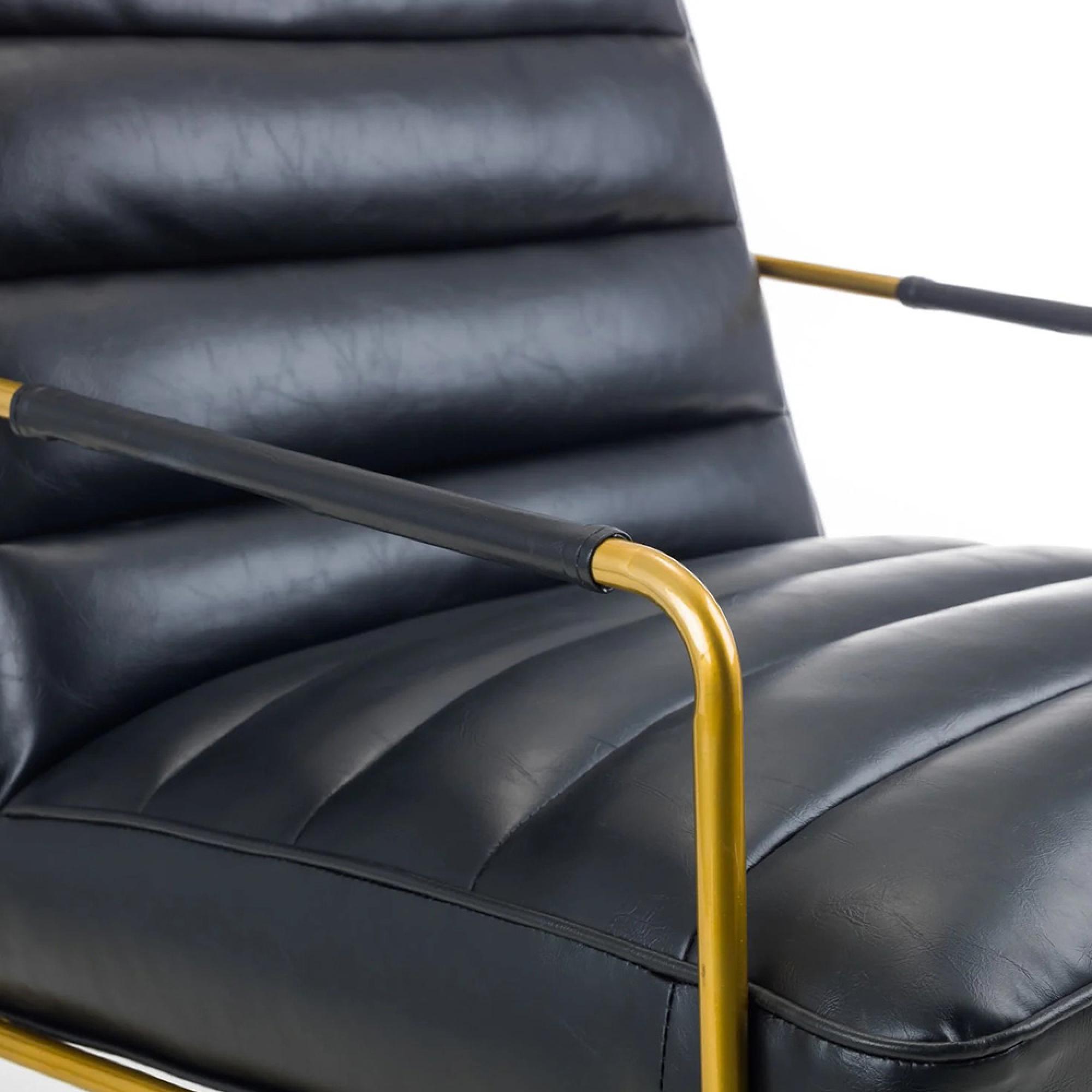Giorgio Armchair - Black Faux Leather