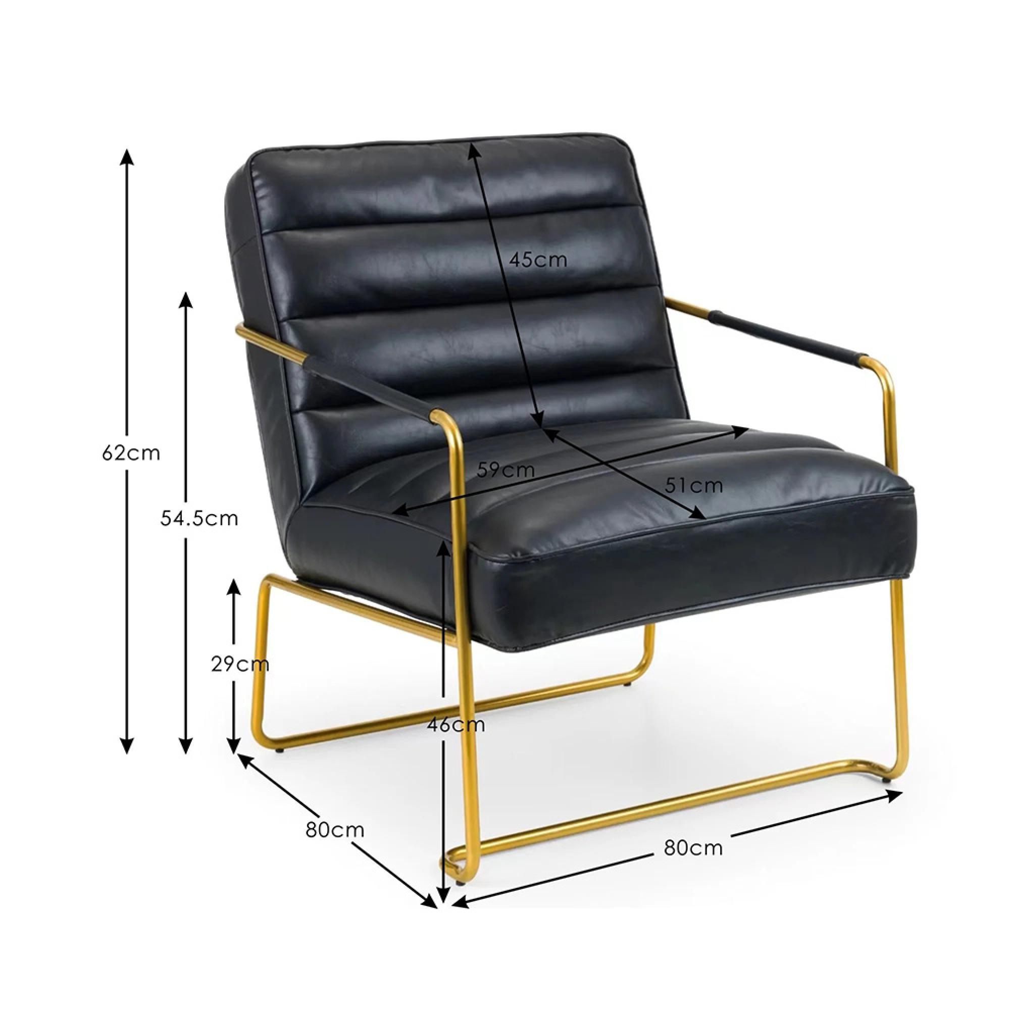 Giorgio Armchair - Black Faux Leather