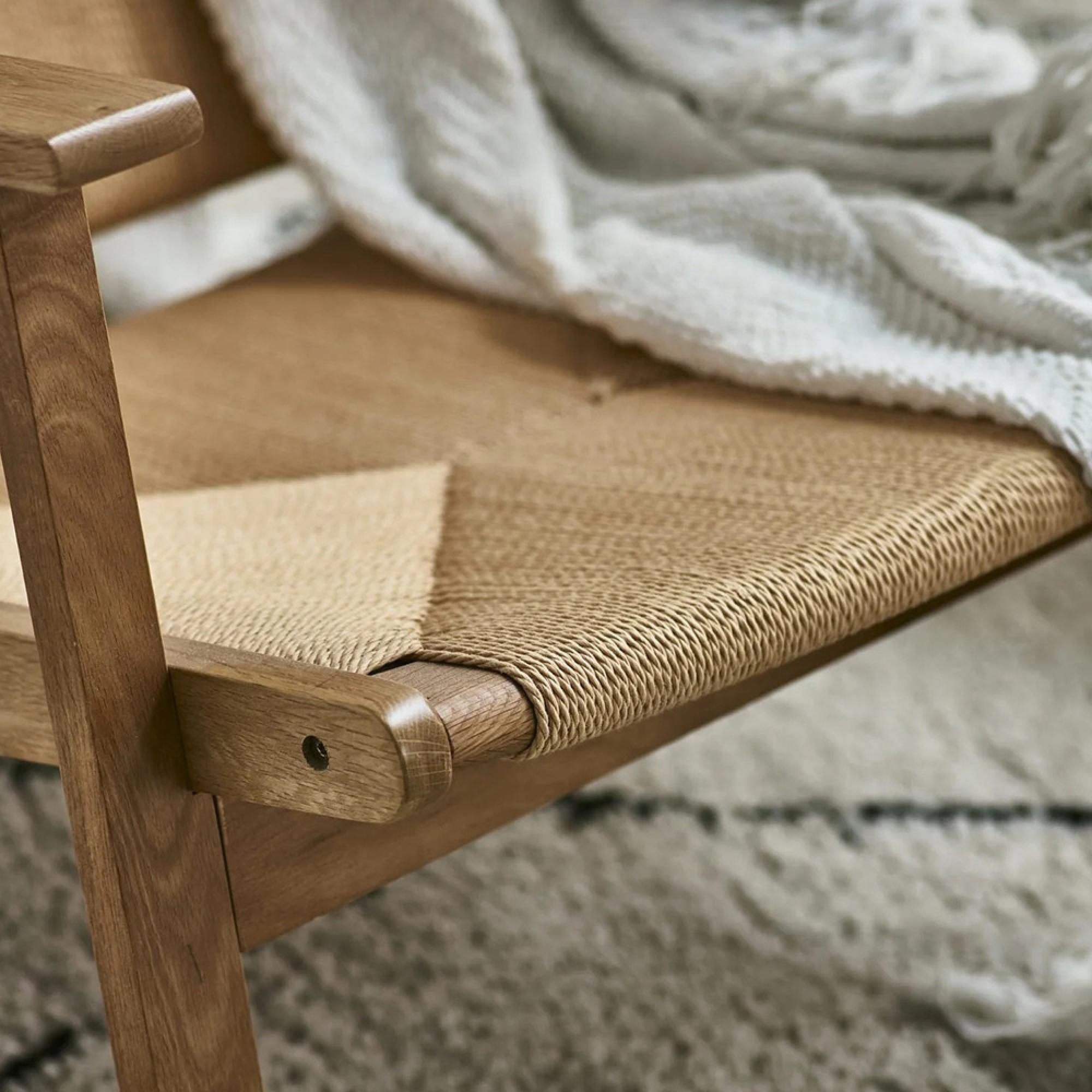 Icaria Armchair - Oak and Woven