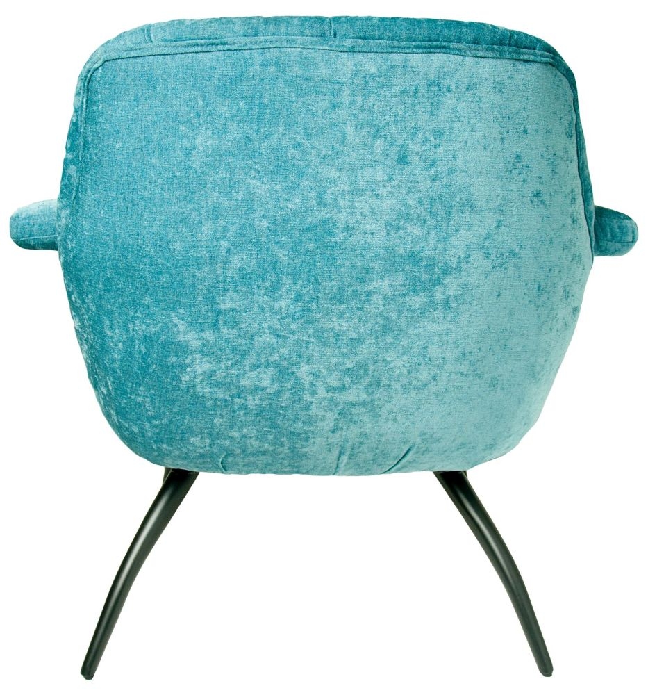 Amalfi Blue Chenille Fabric Accent Chair