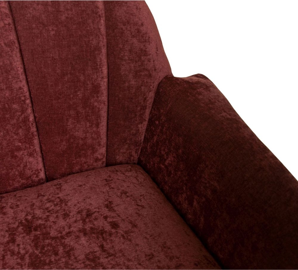 Amalfi Pink Chenille Fabric Accent Chair
