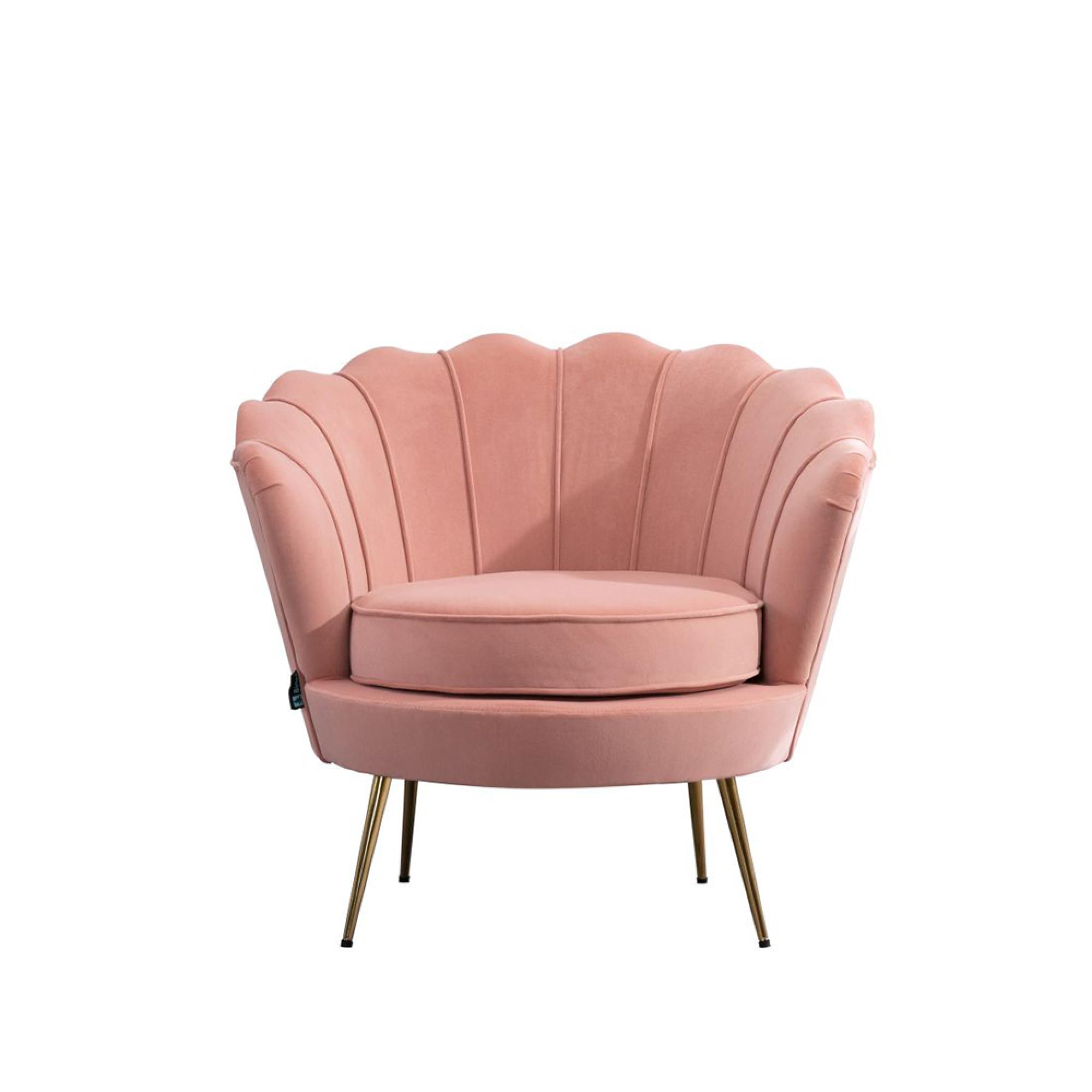 Ariel Occasional Armchair - Coral Velvet Fabric