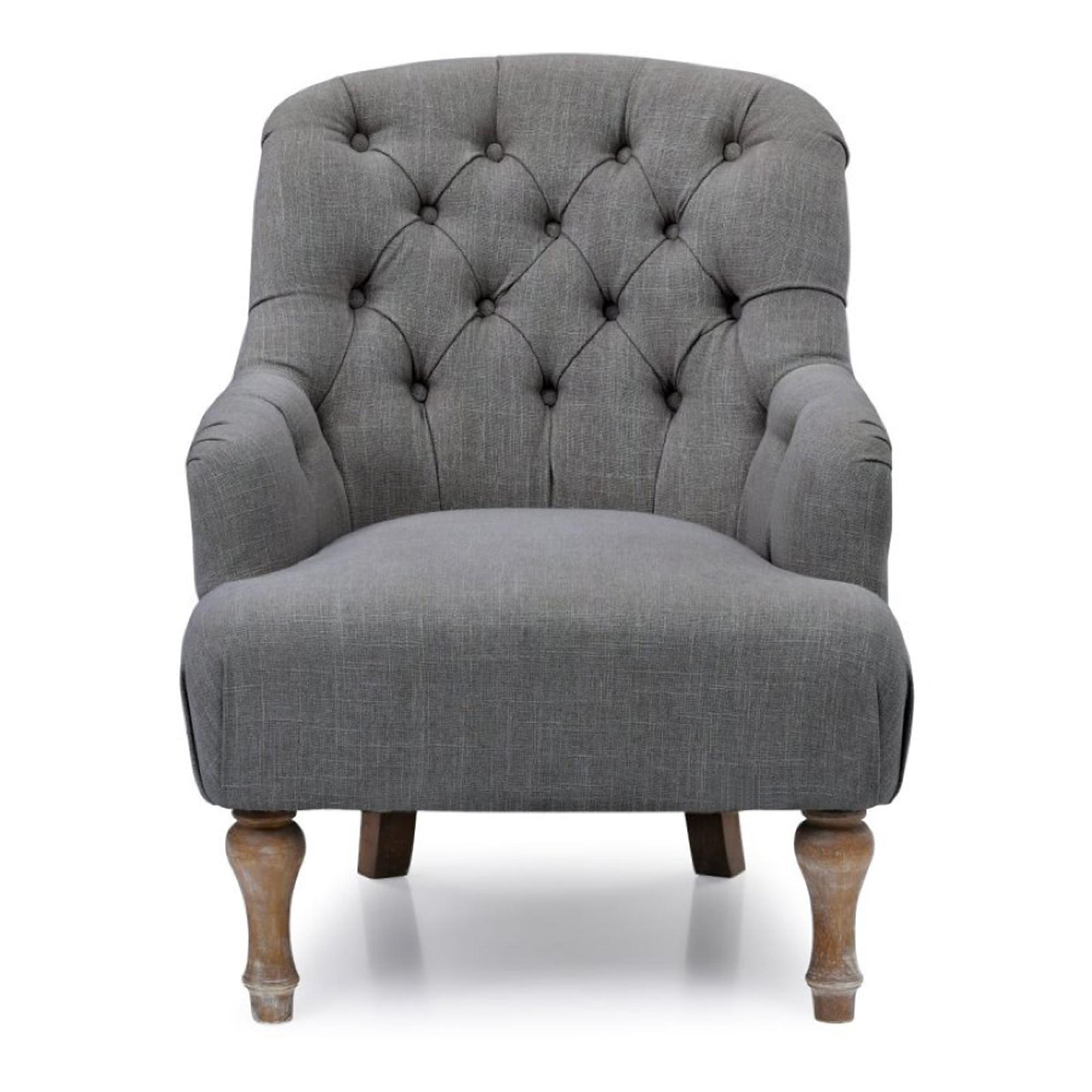 Bianca Armchair - Antheia Charcoal Linen Fabric