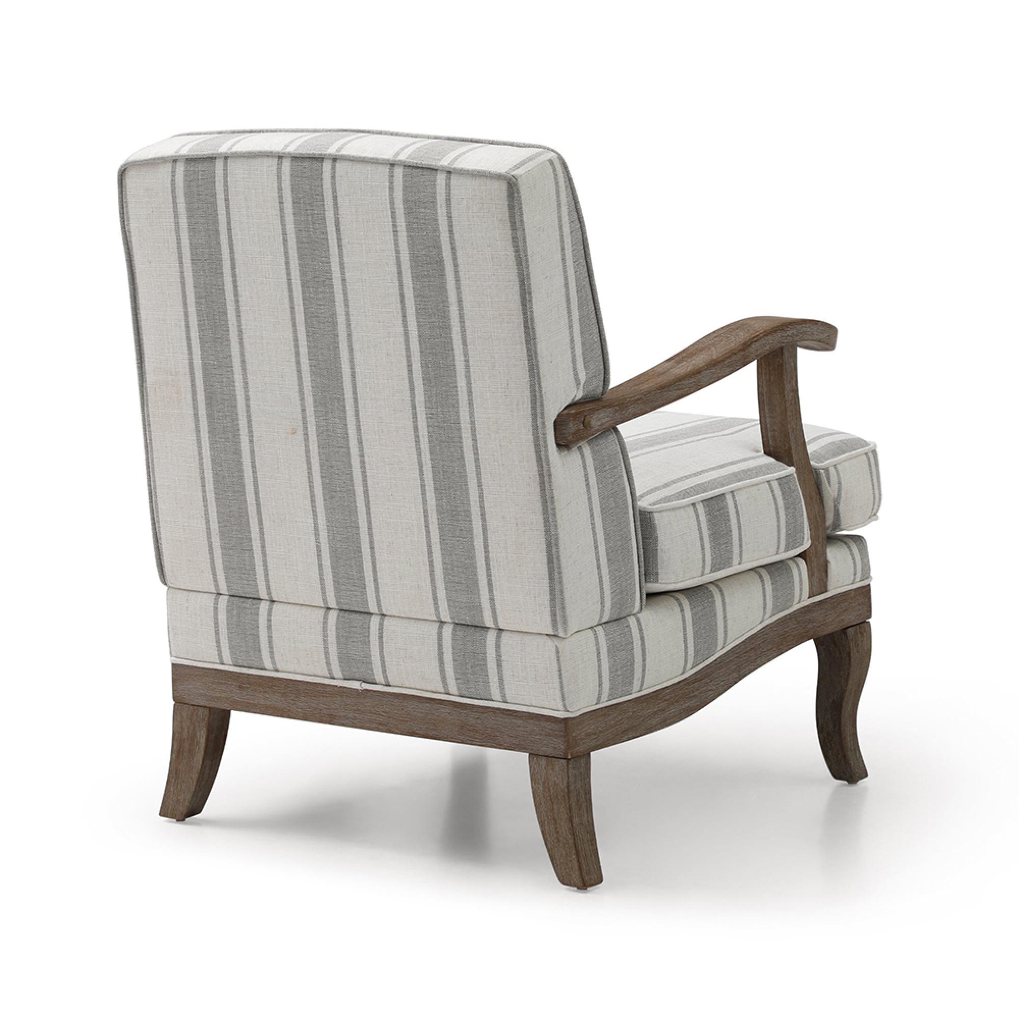 Colwell Armchair - Gaia Textured Stripe Natural Fabric