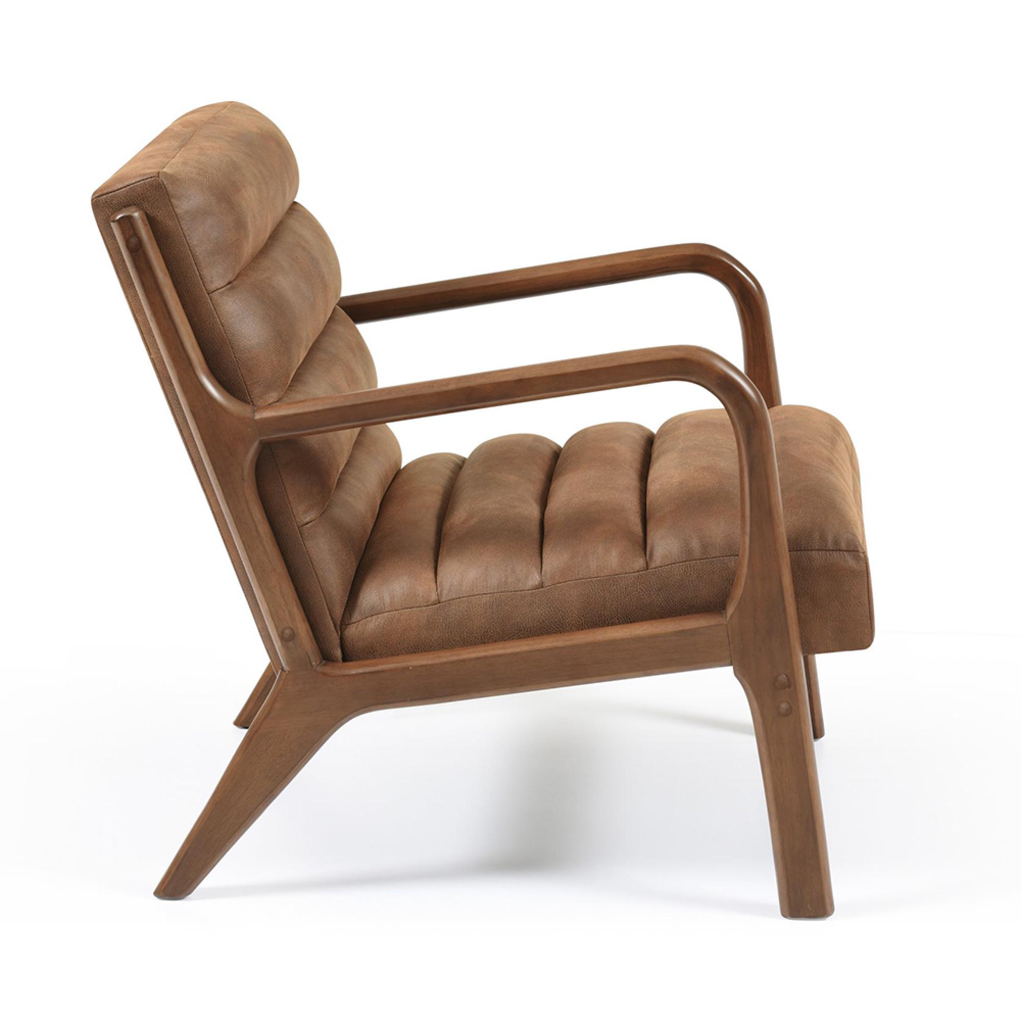Inca Armchair - Achilles Brown Faux Leather