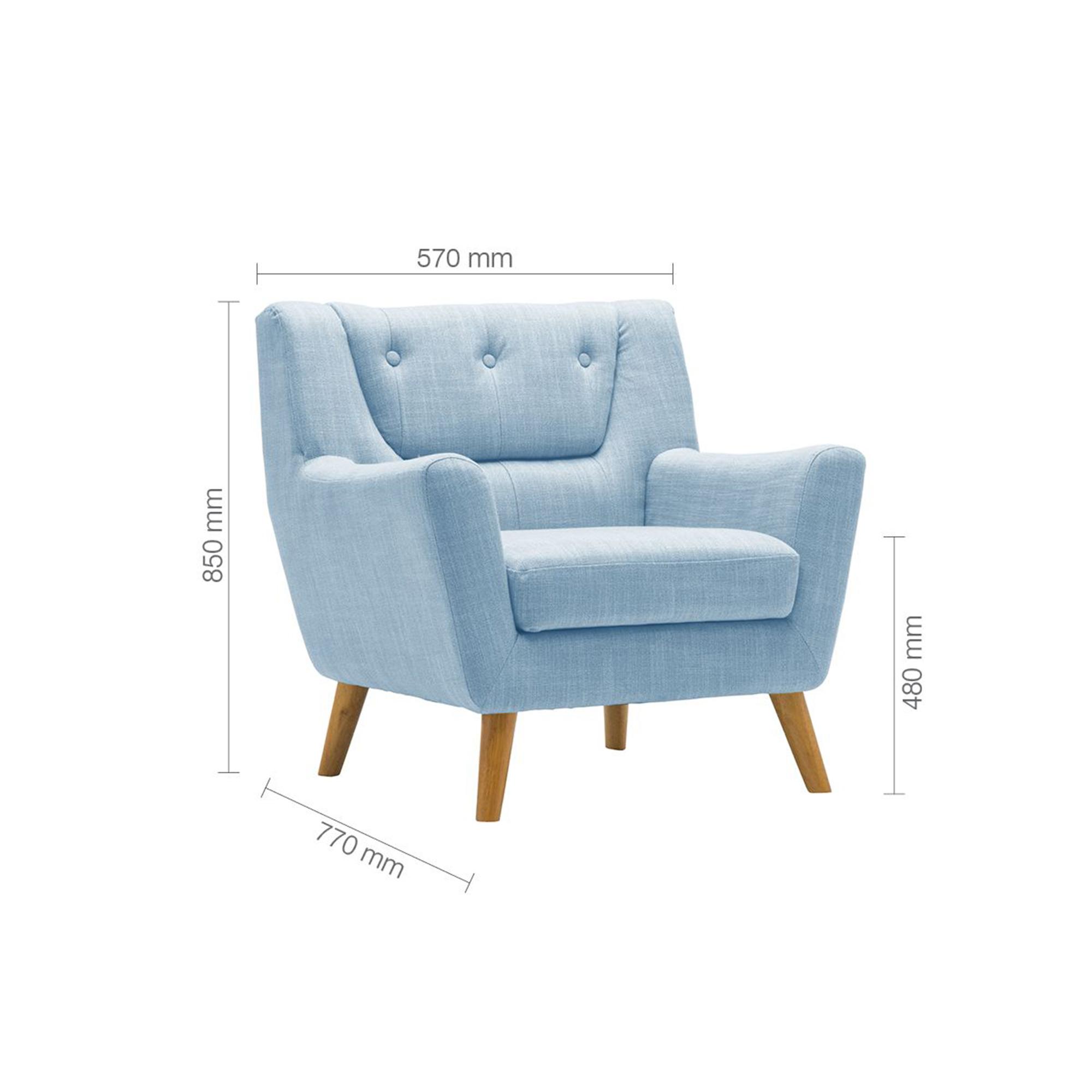 Lambeth Armchair - Blue Fabric