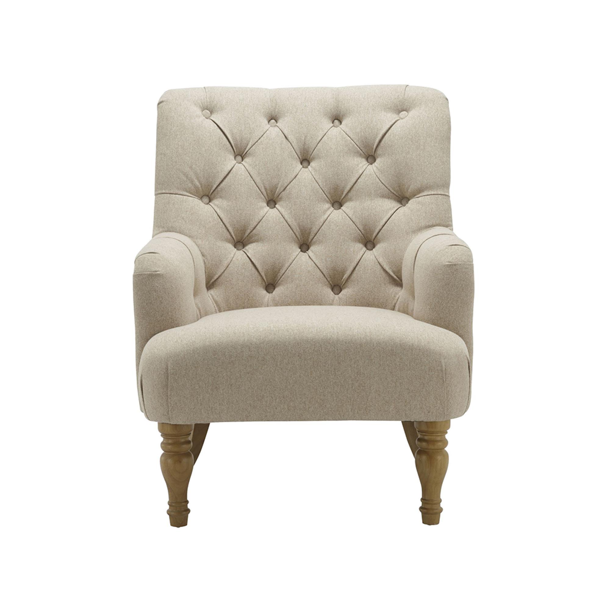 Padstow Highback Armchair - Wheat Fabric