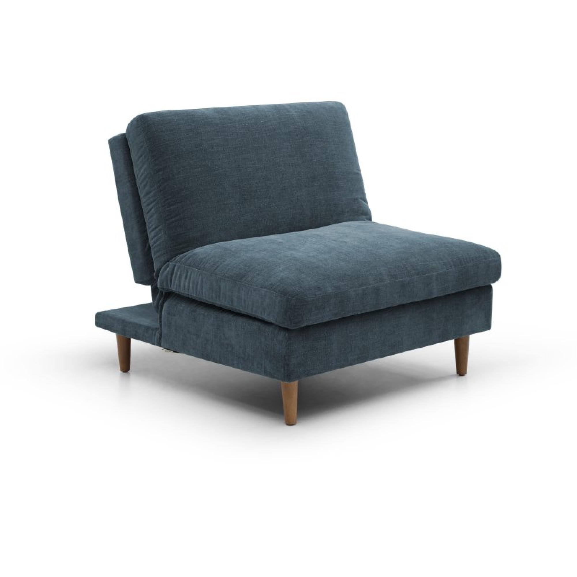 Scott Click Clack Chair - Eryx Chenille Navy Blue Fabric