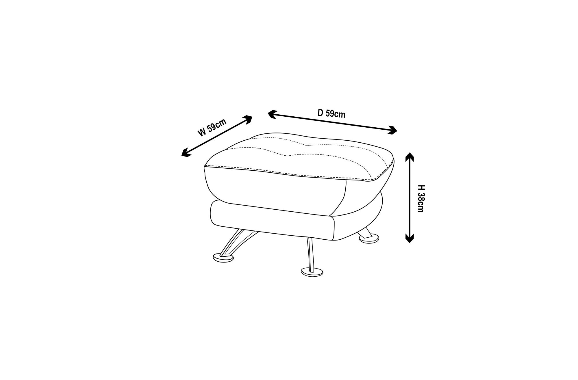 Clearance - Vento Swivel Chair and Footstool - Midnight Blue Fabric